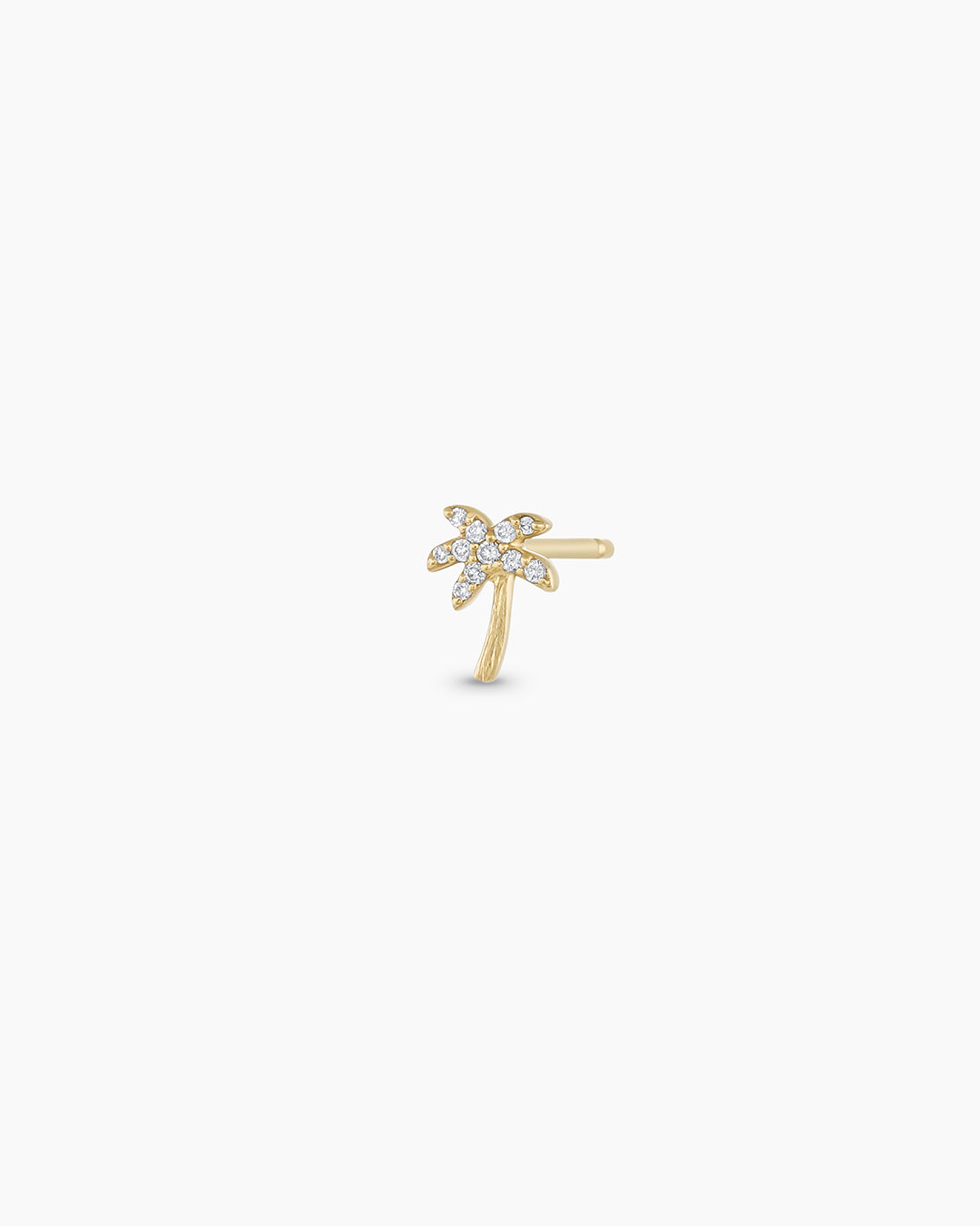 Diamond Palm Stud || option::14k Solid Gold