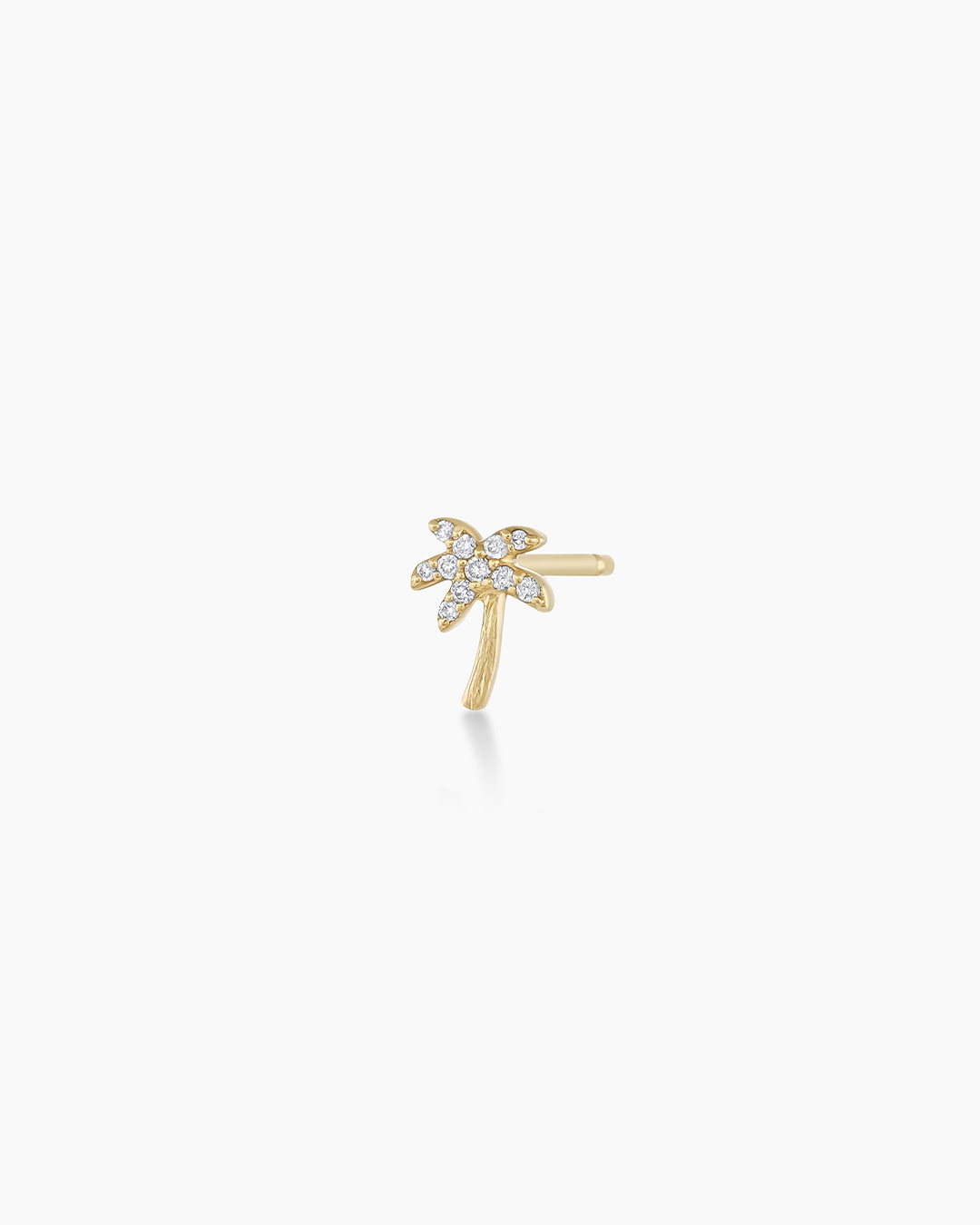 Diamond Palm Stud || option::14k Solid Gold