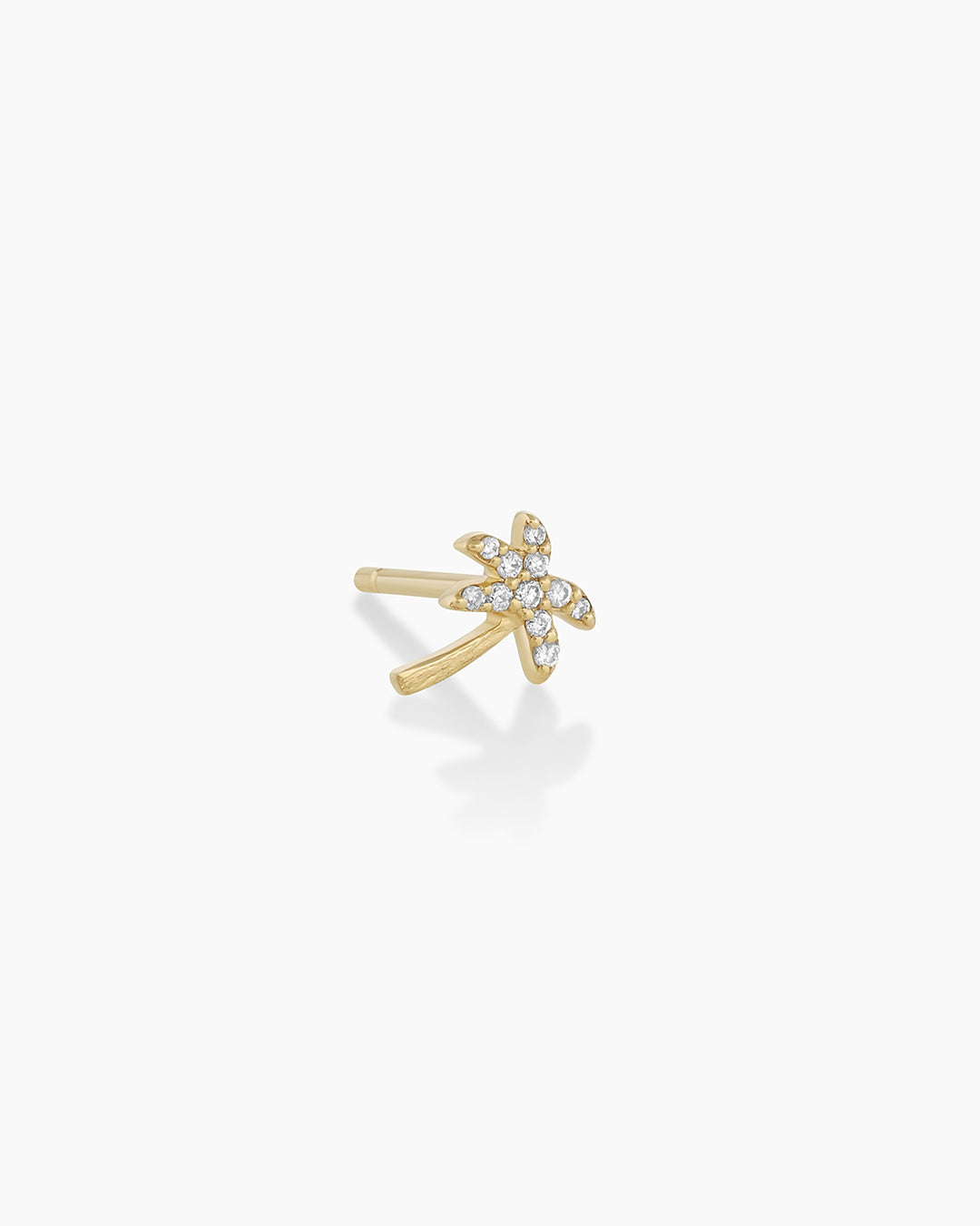 Diamond Palm Stud || option::14k Solid Gold