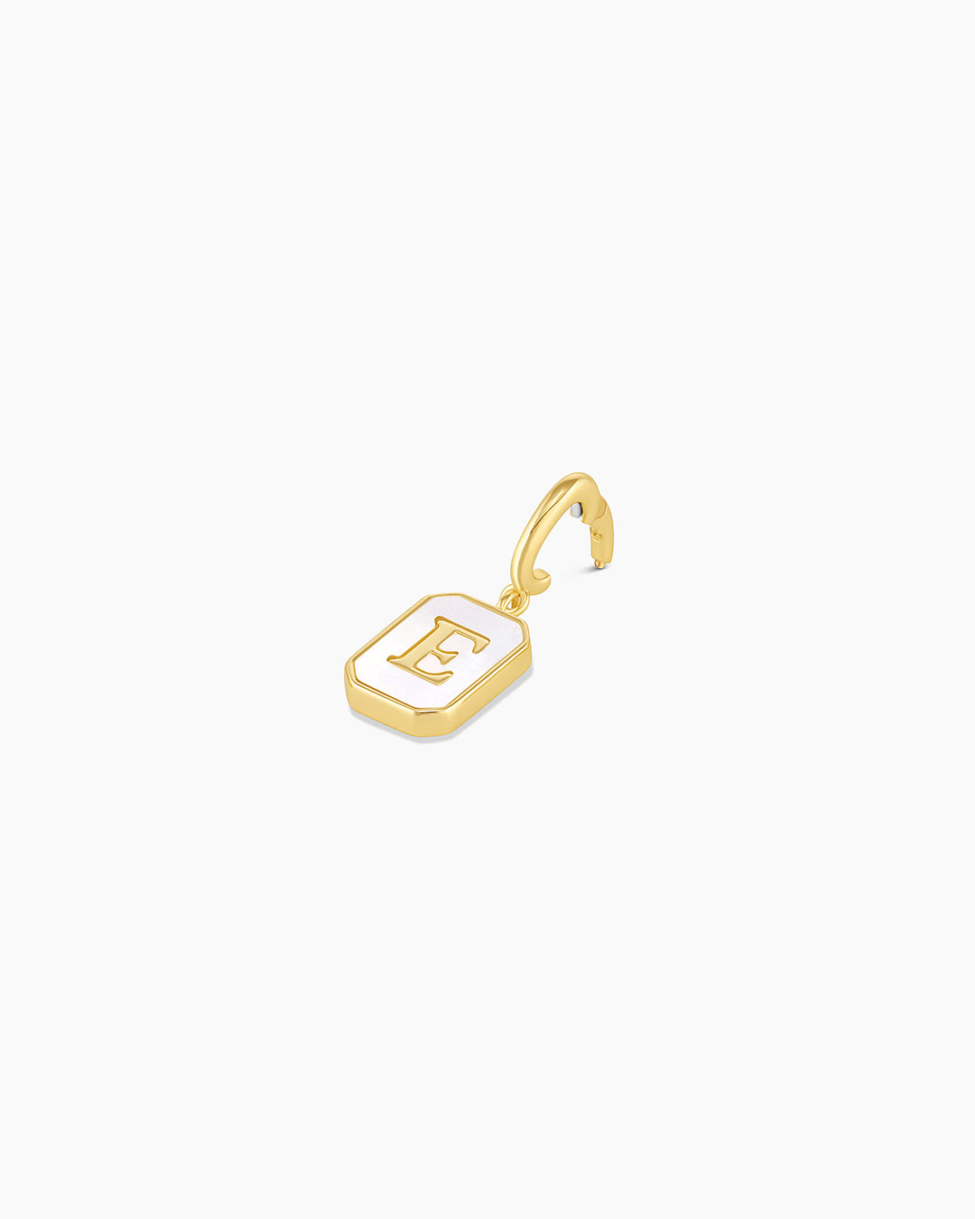 Vintage Alphabet Parker Charm #E || option::18k Gold Plated, E