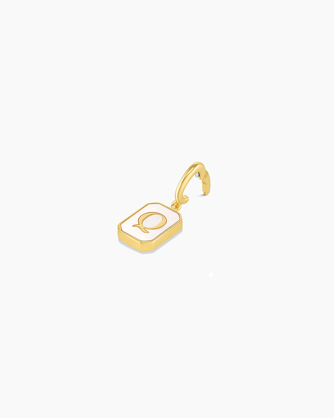 Vintage Alphabet Parker Charm #Q || option::18k Gold Plated, Q