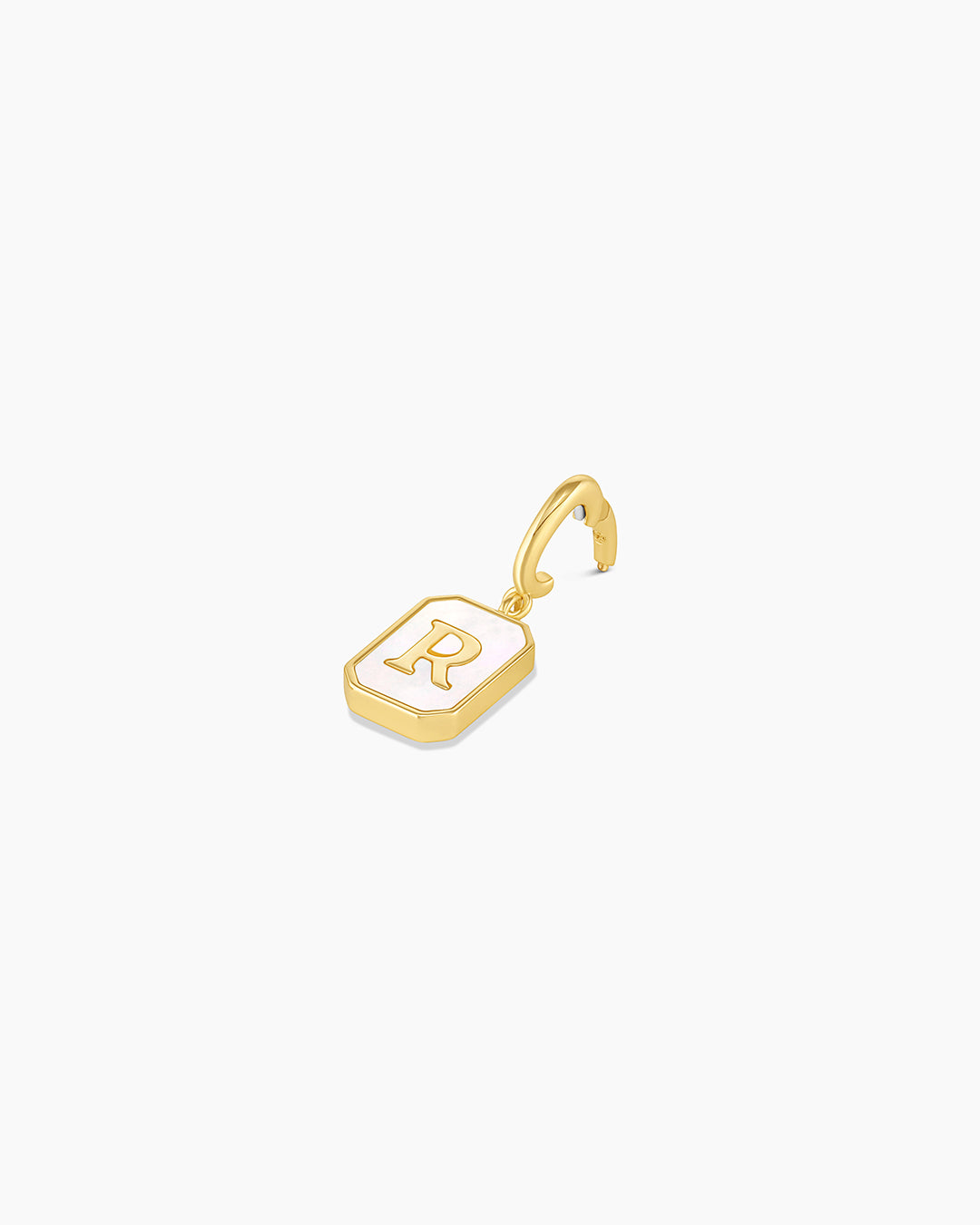 Vintage Alphabet Parker Charm #R || option::18k Gold Plated, R