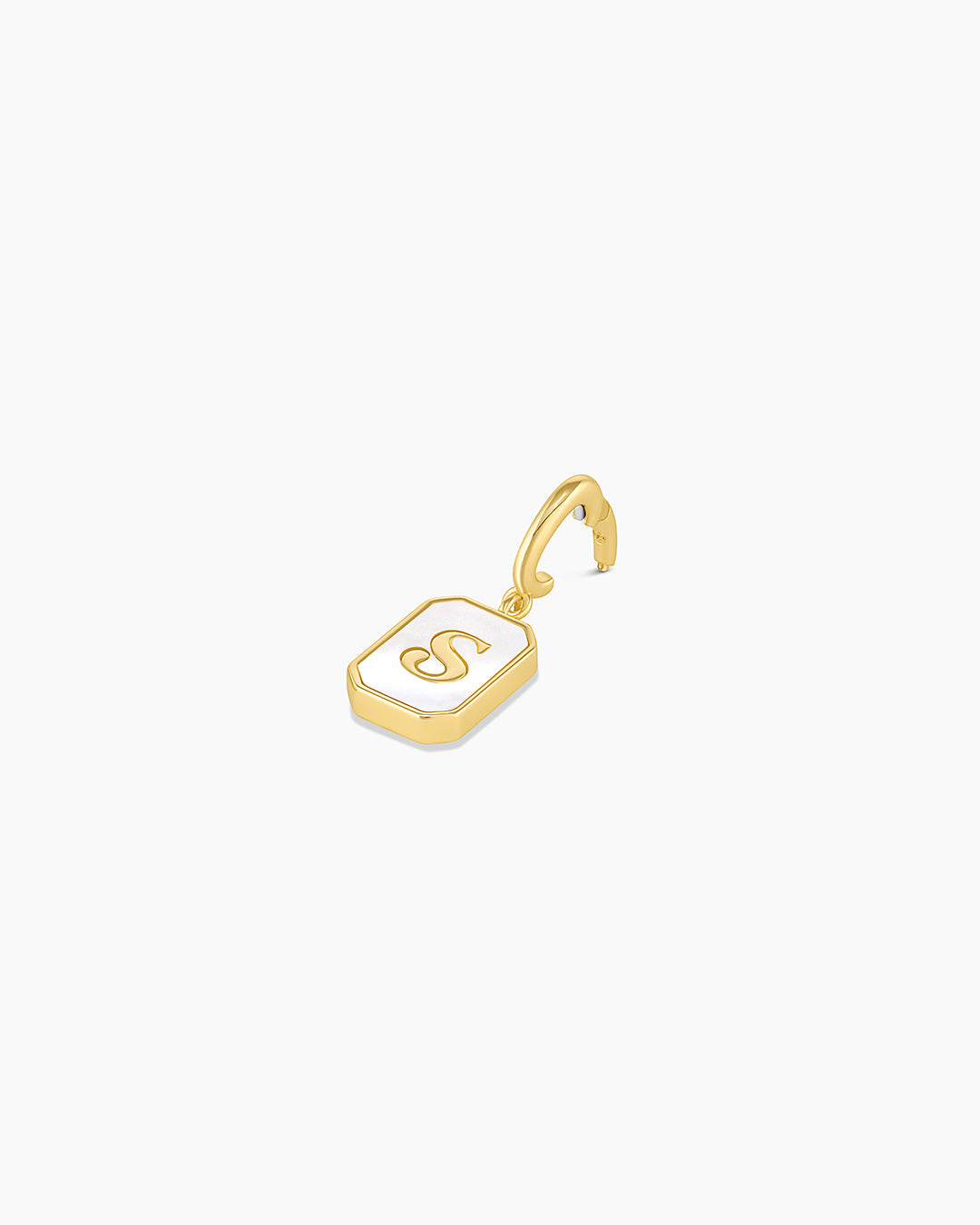 Vintage Alphabet Parker Charm #S || option::18k Gold Plated, S