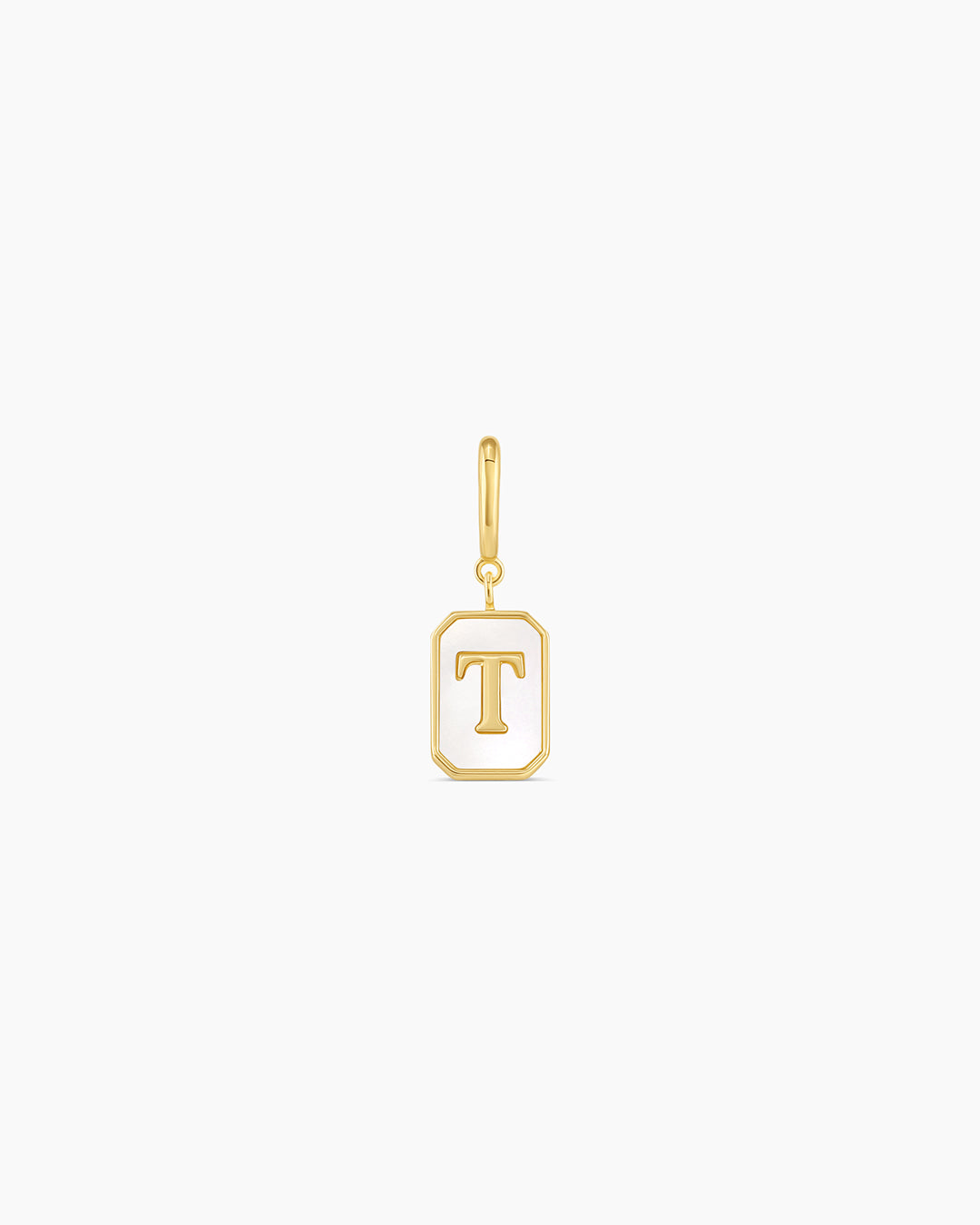 Vintage Alphabet Parker Charm #T || option::18k Gold Plated, T