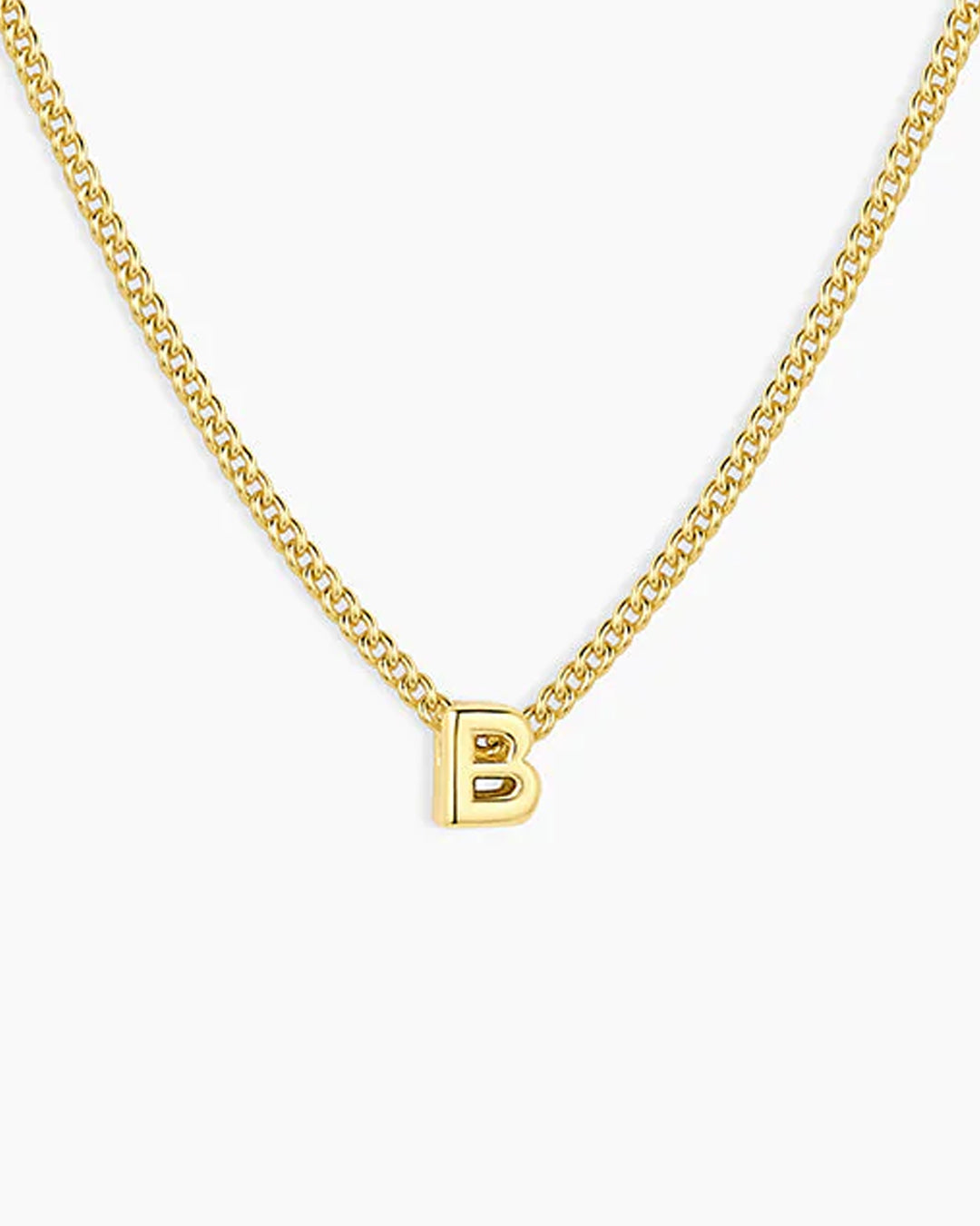 Wilder Mini Alphabet Necklace || option::18k Gold Plated, B