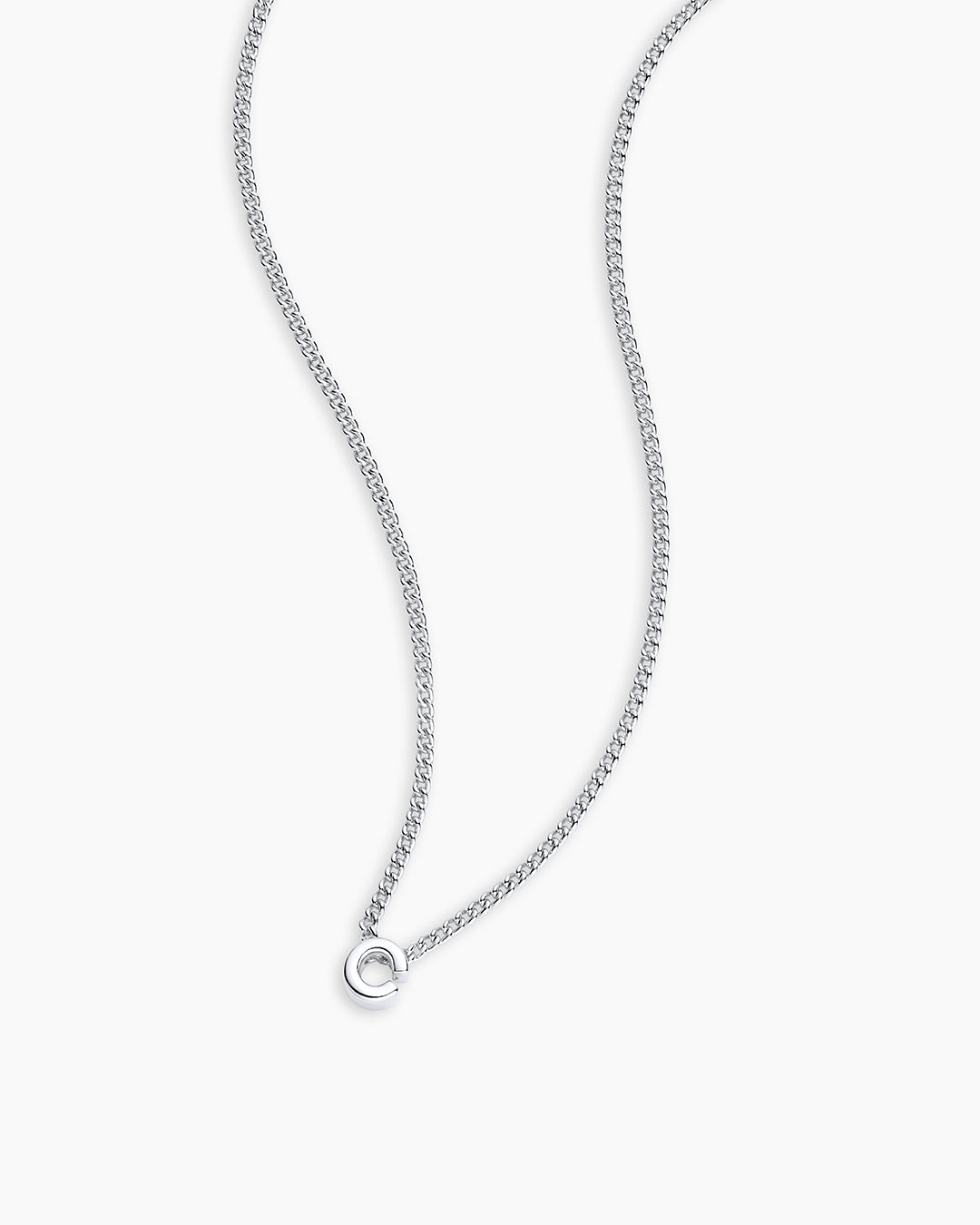 Wilder Mini Alphabet Necklace || option::Silver Plated, C