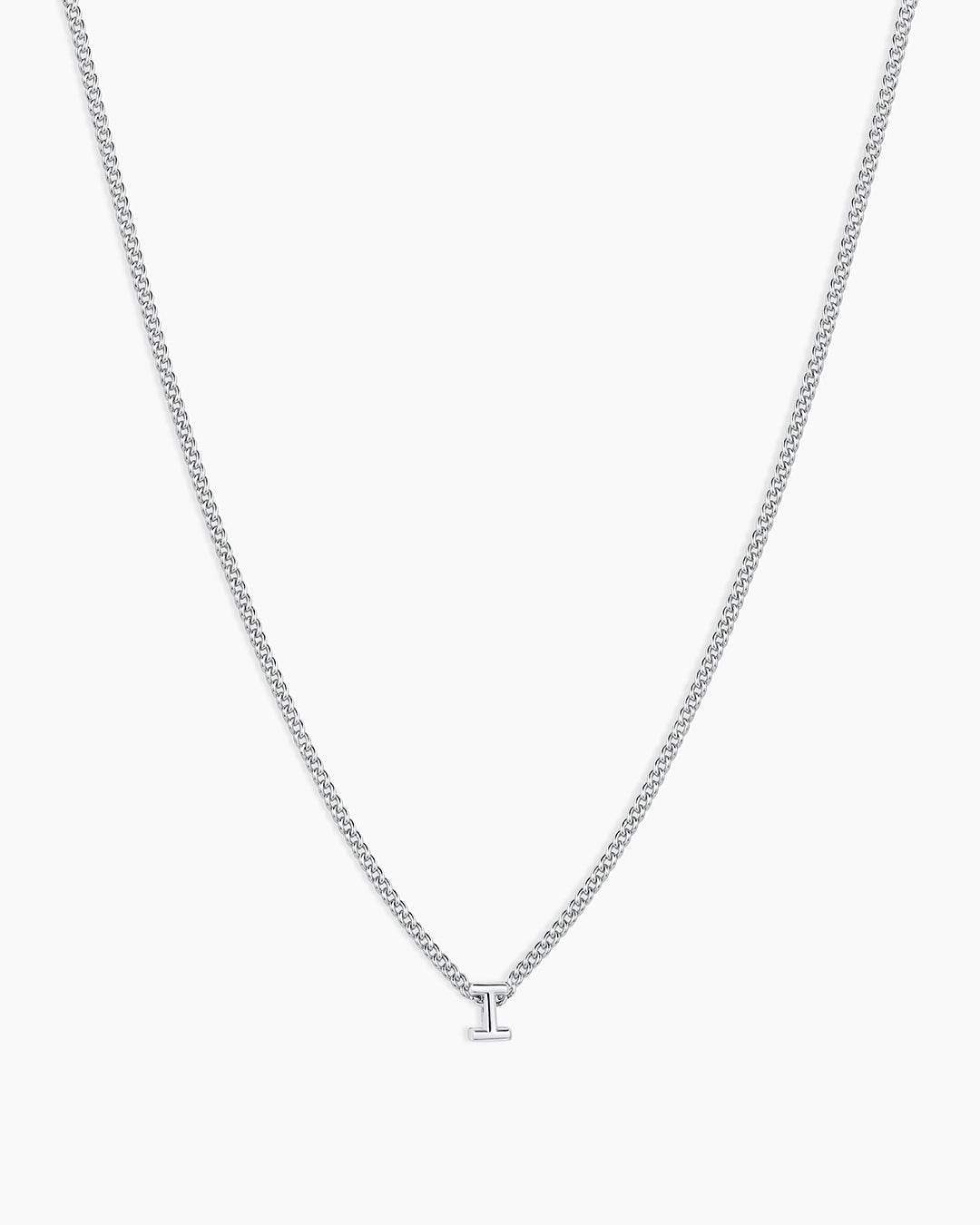 Wilder Mini Alphabet Necklace || option::Silver Plated, I