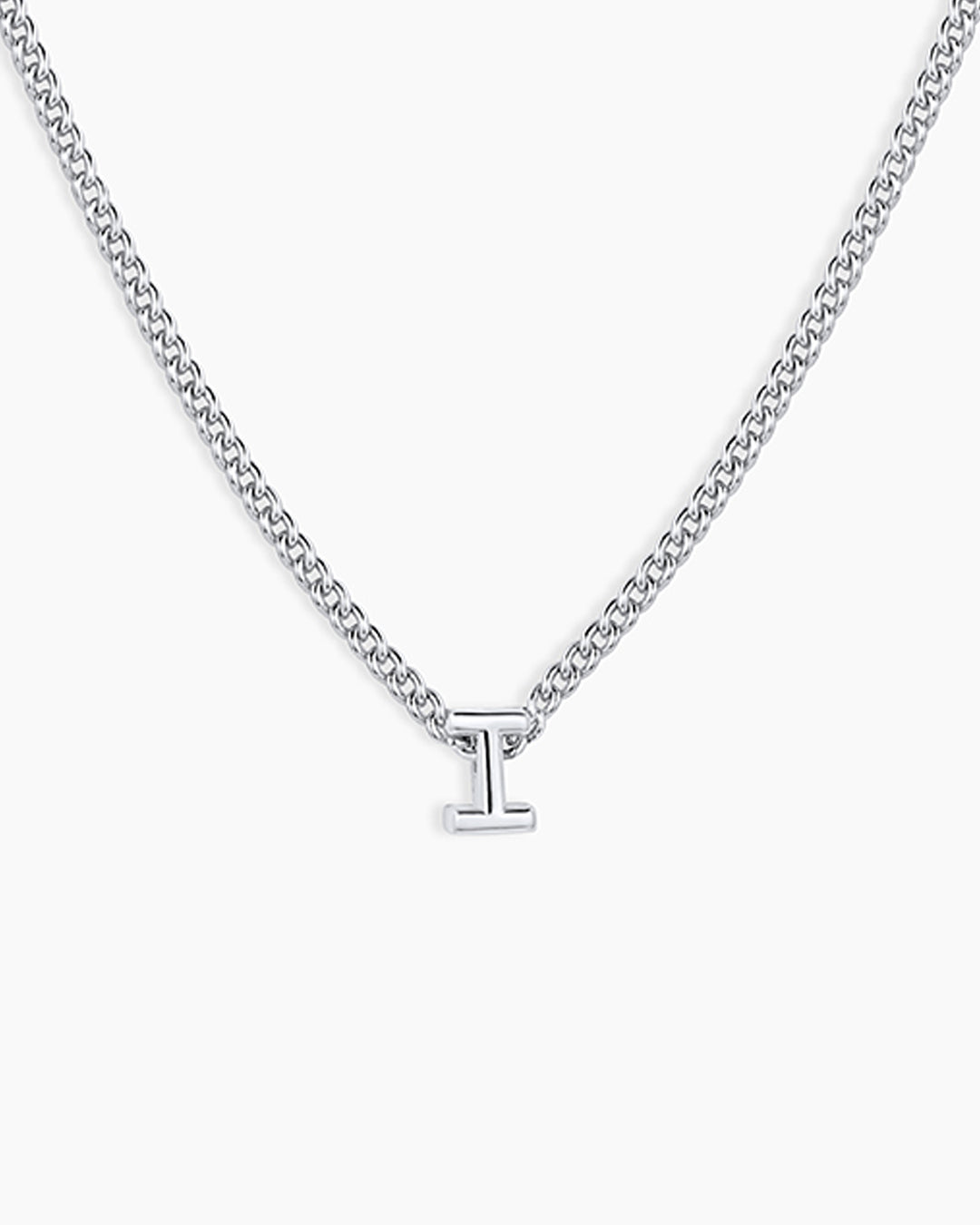 Wilder Mini Alphabet Necklace || option::Silver Plated, I