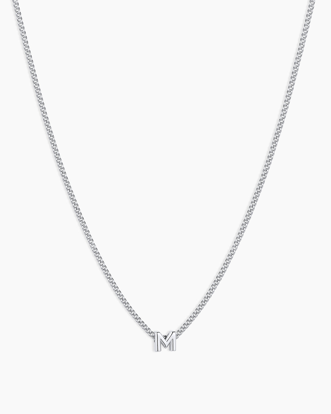 Wilder Mini Alphabet Necklace || option::Silver Plated, M