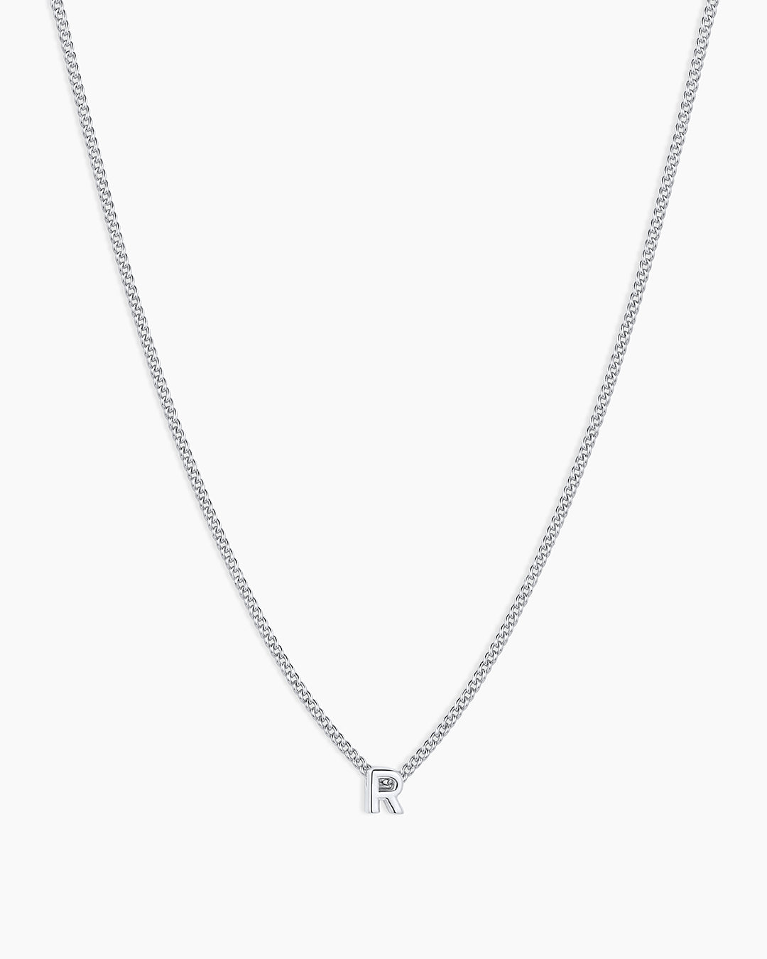 Wilder Mini Alphabet Necklace || option::Silver Plated, R