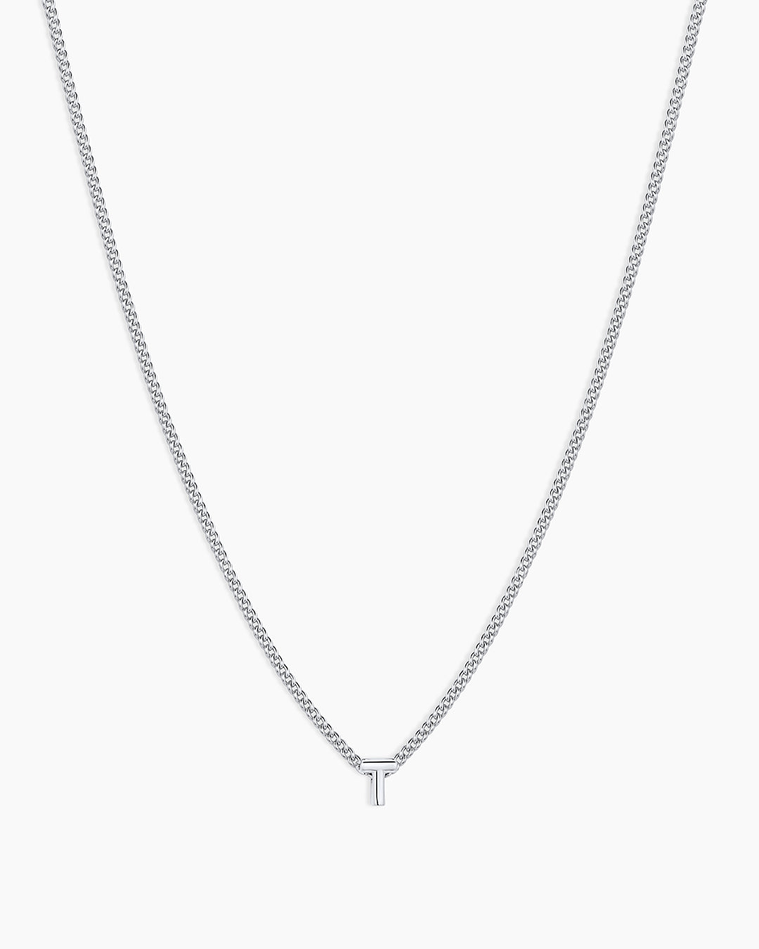 Wilder Mini Alphabet Necklace || option::Silver Plated, T