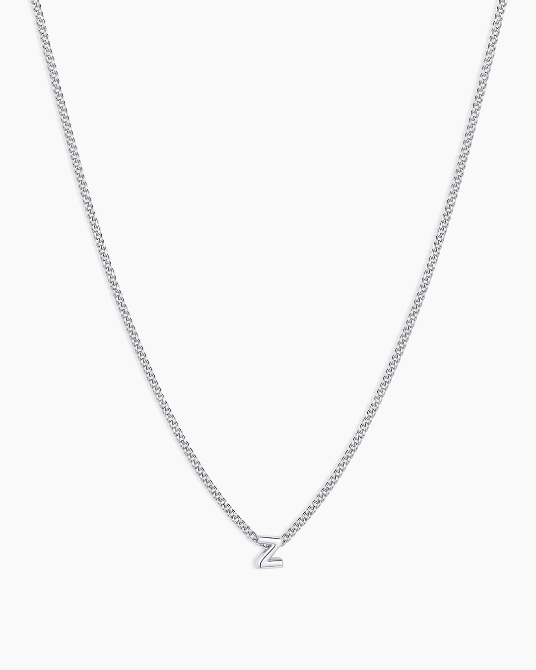 Wilder Mini Alphabet Necklace || option::Silver Plated, Z