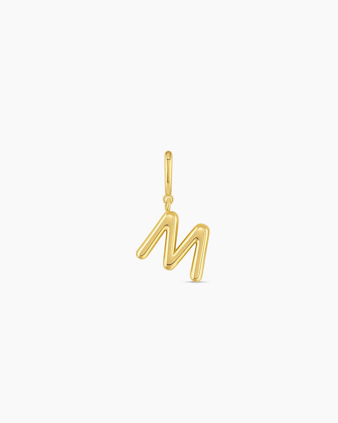 Alphabet Helium Parker Charm #M || option::18k Gold Plated, M