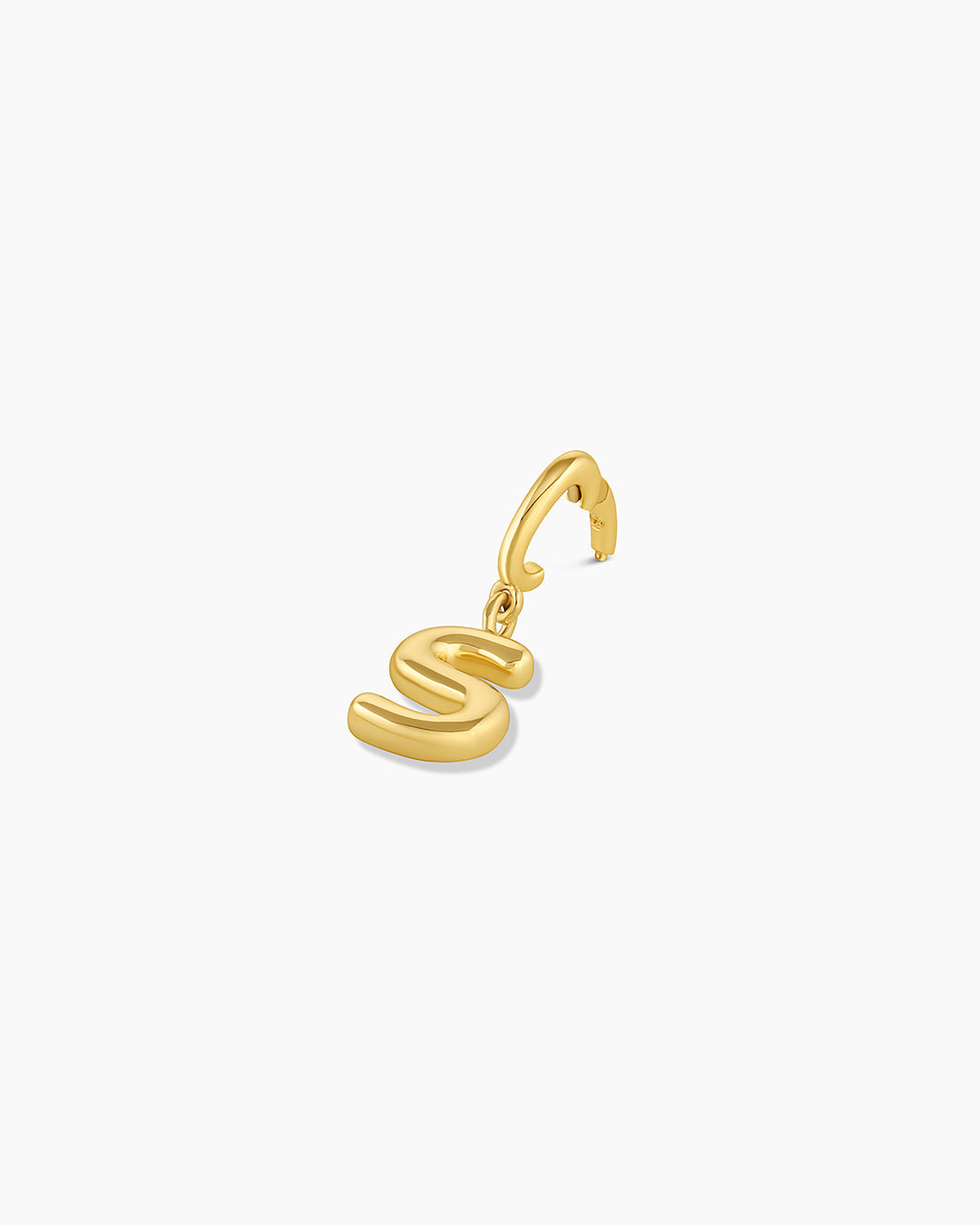 Alphabet Helium Parker Charm #S || option::18k Gold Plated, S