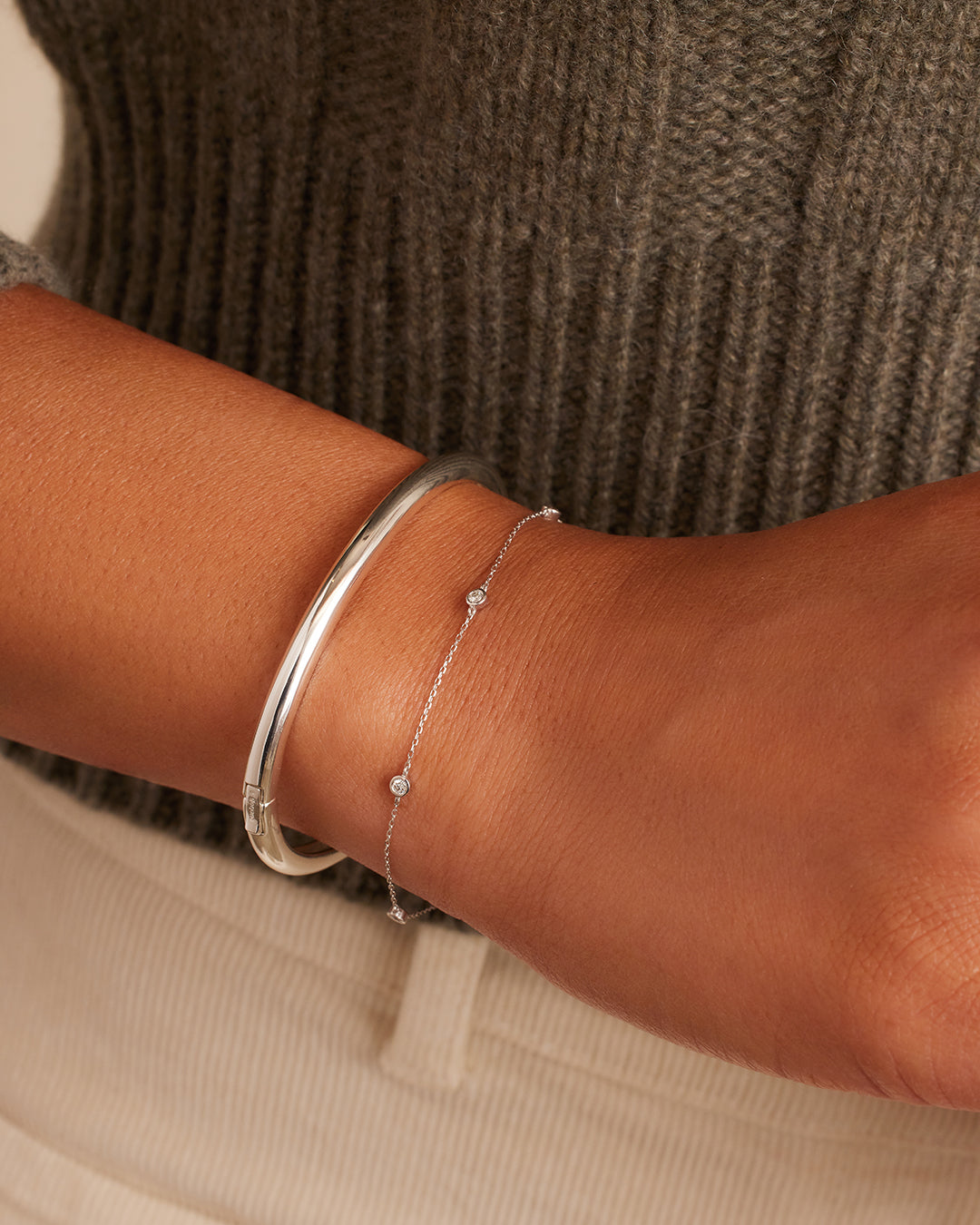 Paseo Cuff (4mm) || option::Silver Plated, 4mm