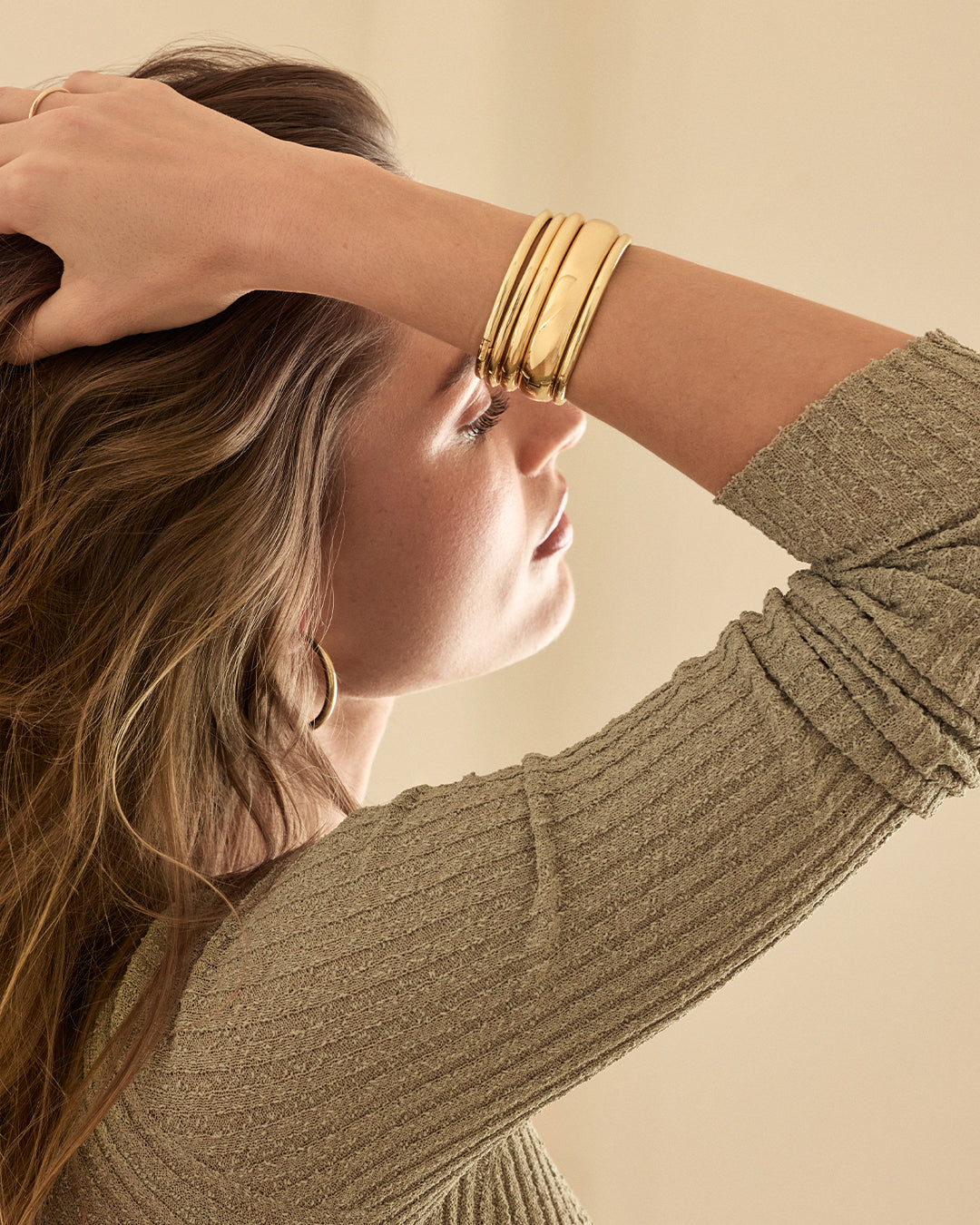 Paseo Cuff (6mm) || option::18k Gold Plated, 6mm