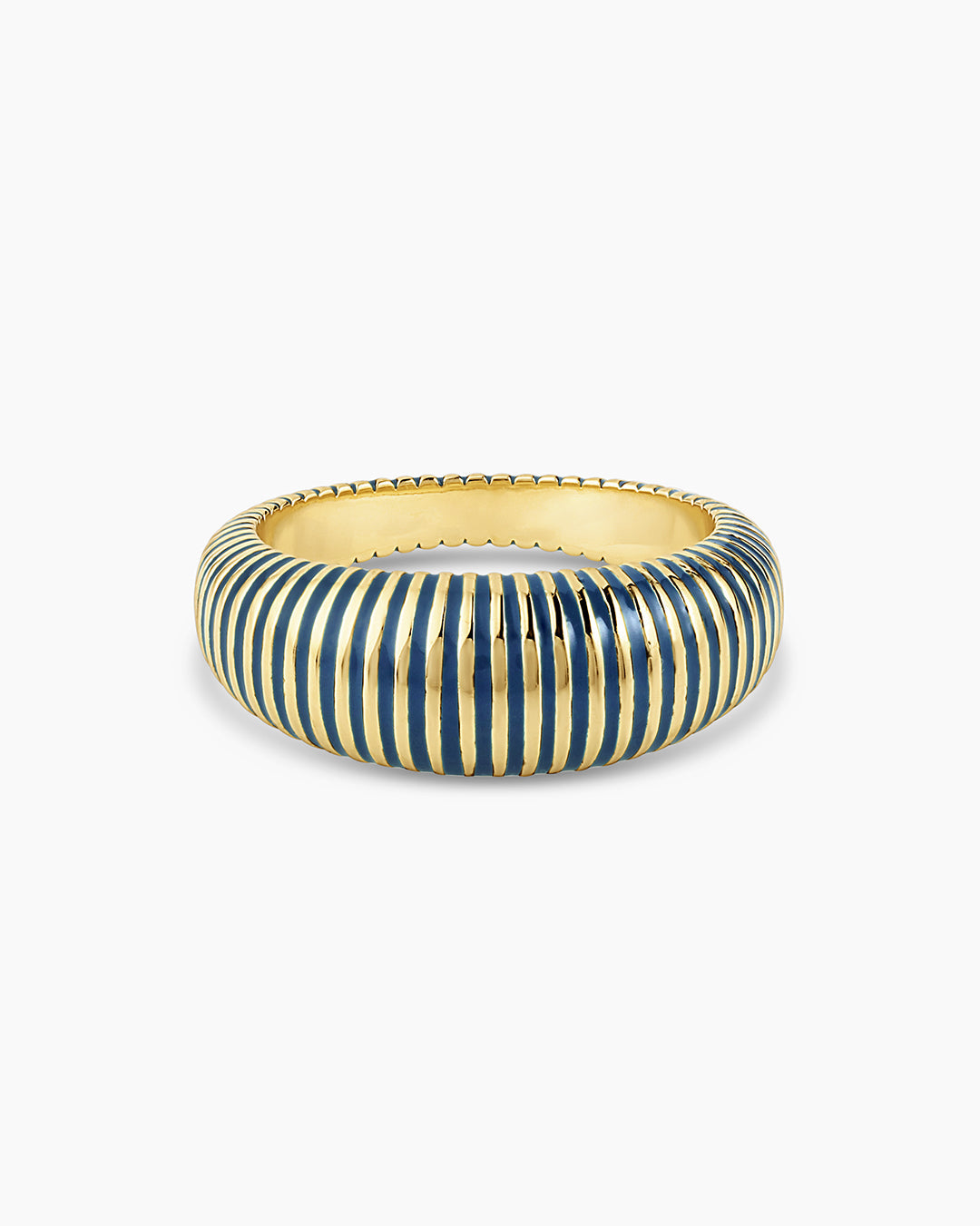 Catalina Enamel Ring (Navy) || option::Gold Plated, Navy