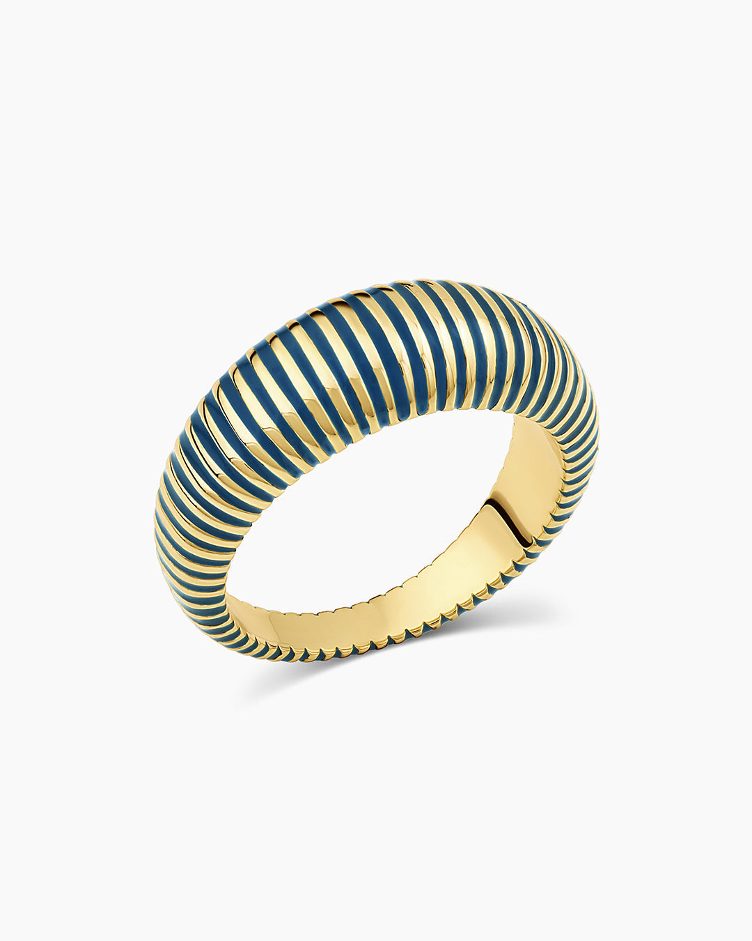 Catalina Enamel Ring (Navy) || option::Gold Plated, Navy