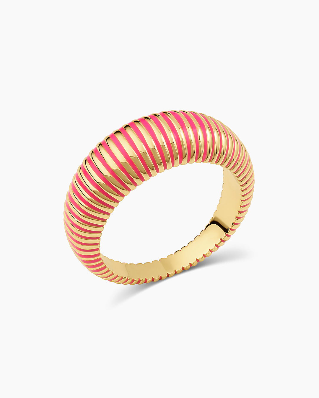 Catalina Enamel Ring (Pink) || option::Gold Plated, Pink