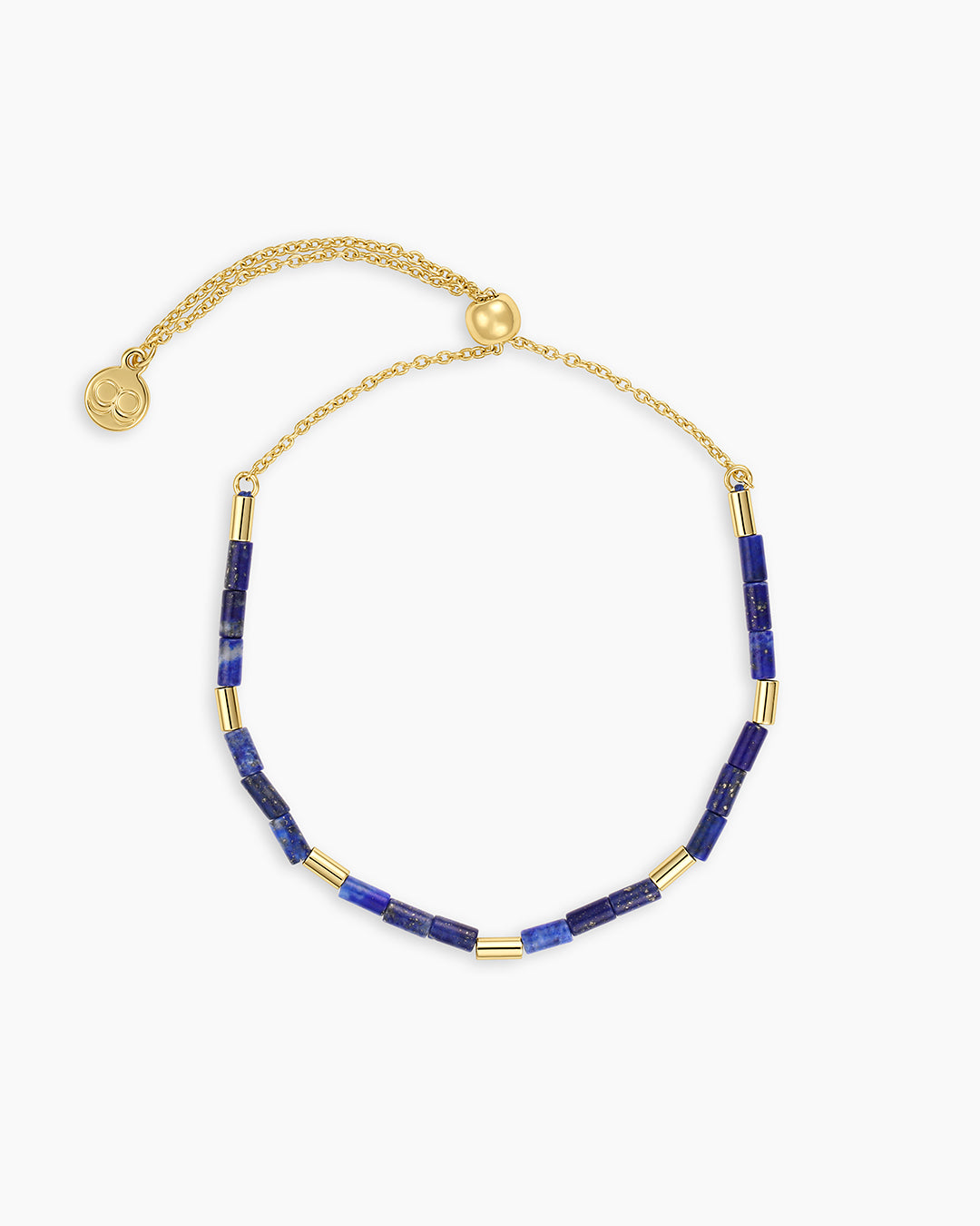 Power Gemstone Tatum Bracelet || option::18k Gold Plated, Lapis