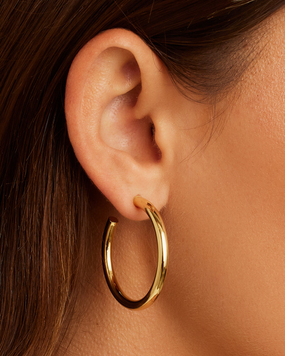 Carter Hoops || option::Gold Plated