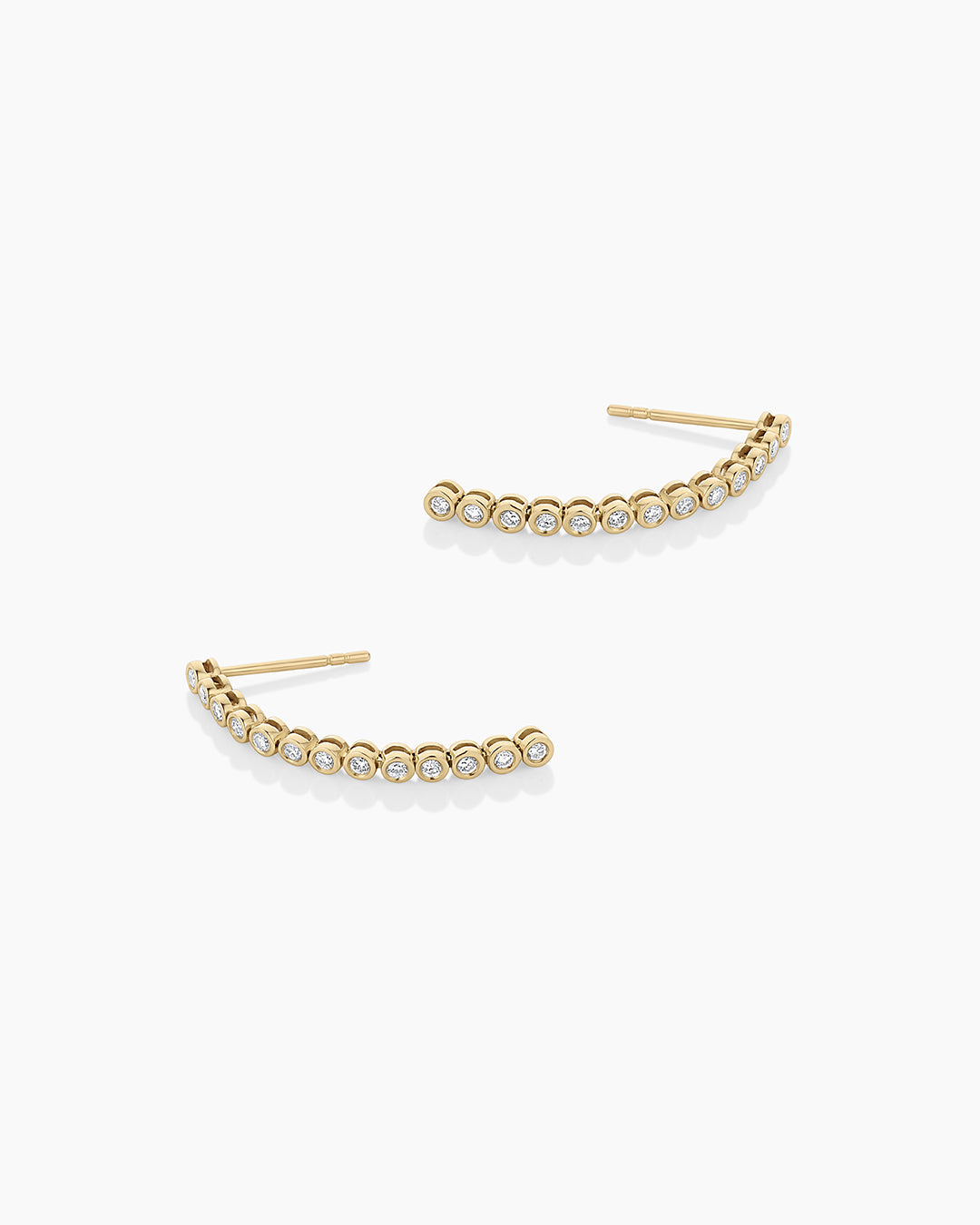 Lab Grown Diamond Classic Tennis Drop Earrings || option::14k Solid Gold