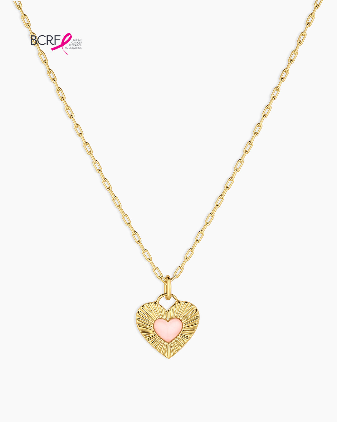 Rose Quartz Heart Necklace || option::18k Gold Plated, Rose Quartz