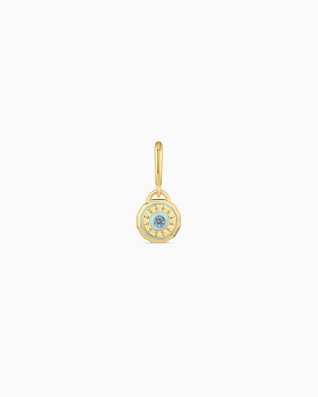 Birthstone Parker Charm || option::18k Gold Plated, Aquamarine - March