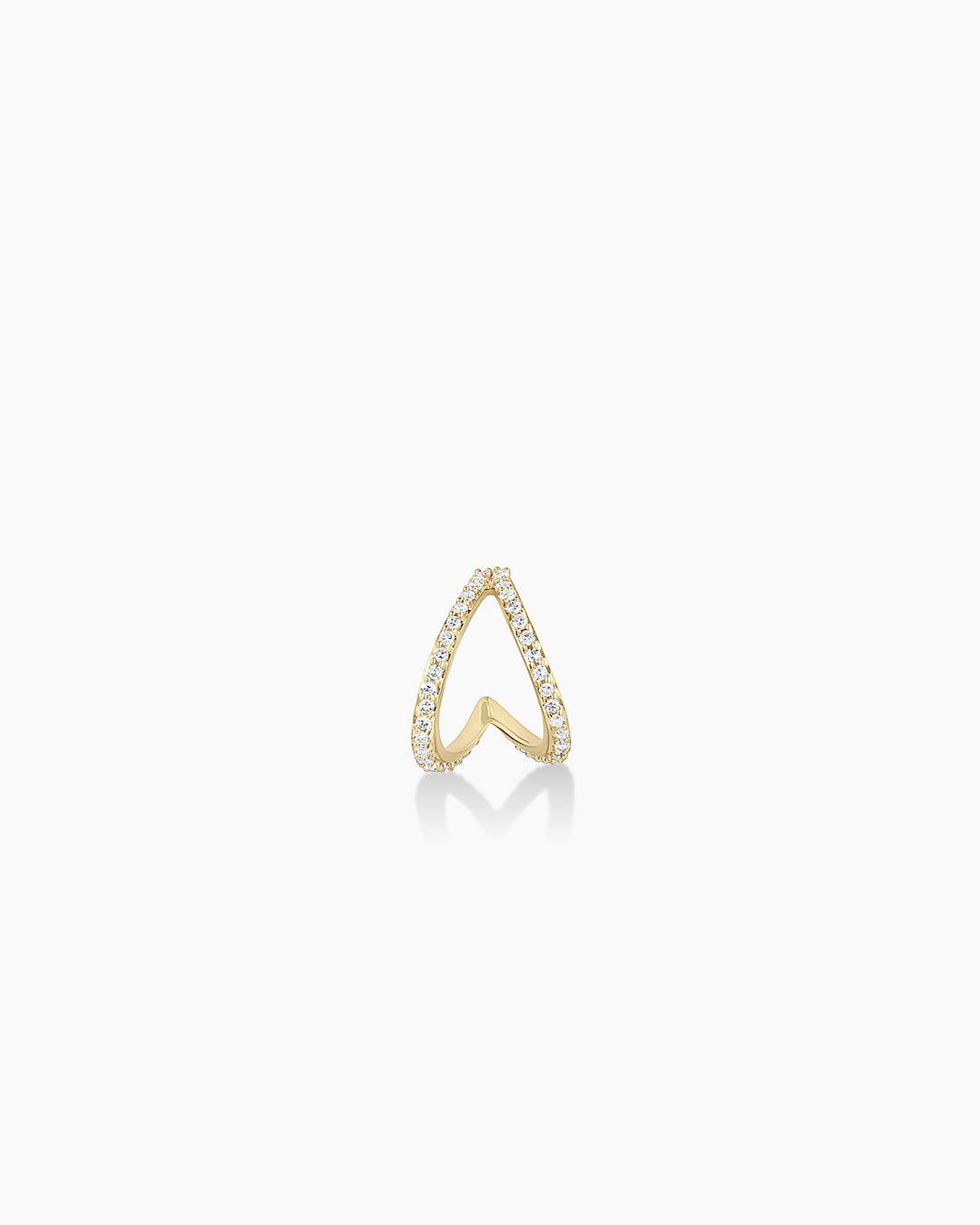 Diamond Pavé Split Huggies || option::14k Solid Gold