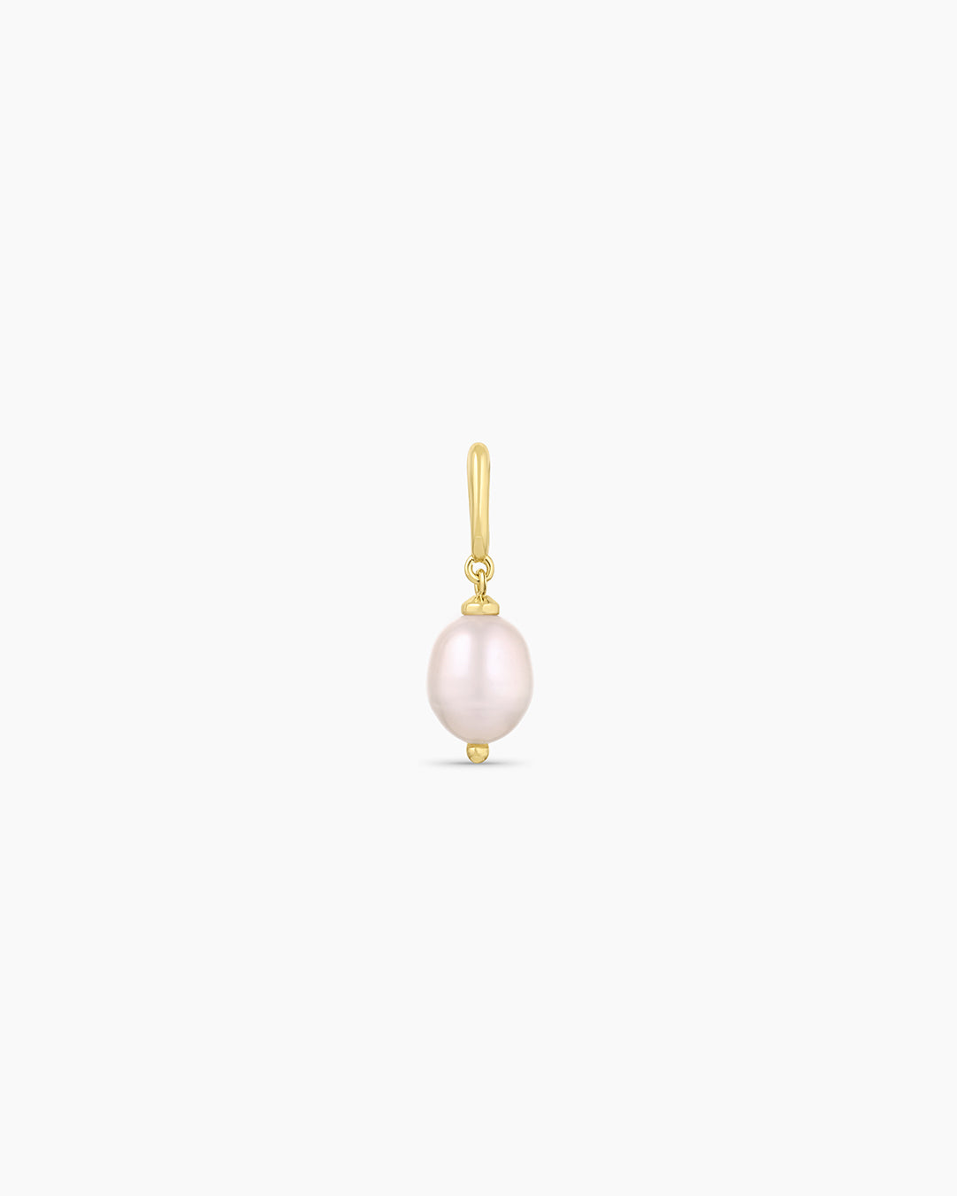 Pink Pearl Parker Charm || option::18k Gold Plated, Pink Freshwater Pearl