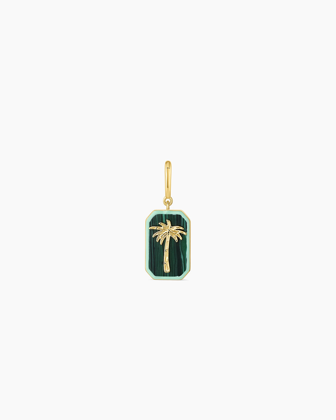 Malachite Palm Parker Charm || option::18k Gold Plated