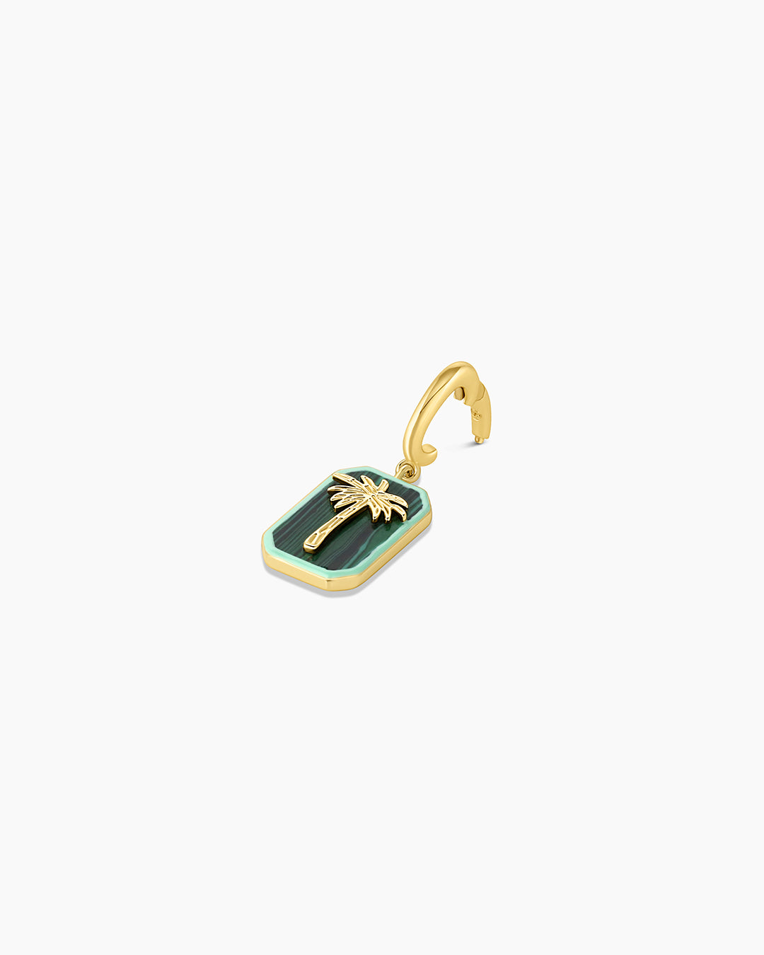 Malachite Palm Parker Charm || option::18k Gold Plated, Malachite - Travel