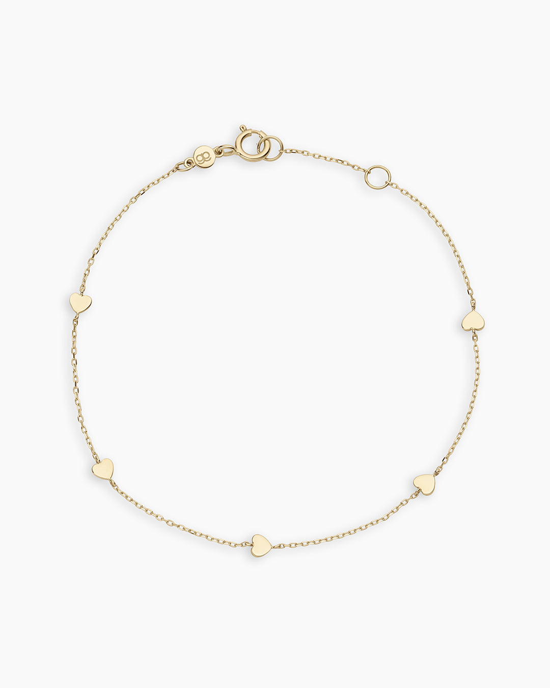 14k Gold Amour Heart Bracelet || option::14k Solid Gold