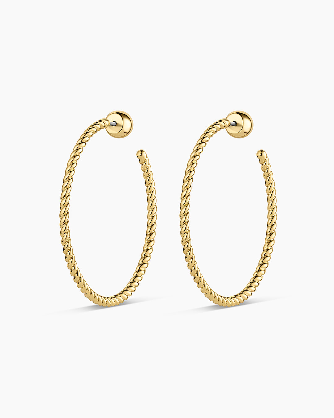 Crew Large Hoops || option::18k Gold Plated