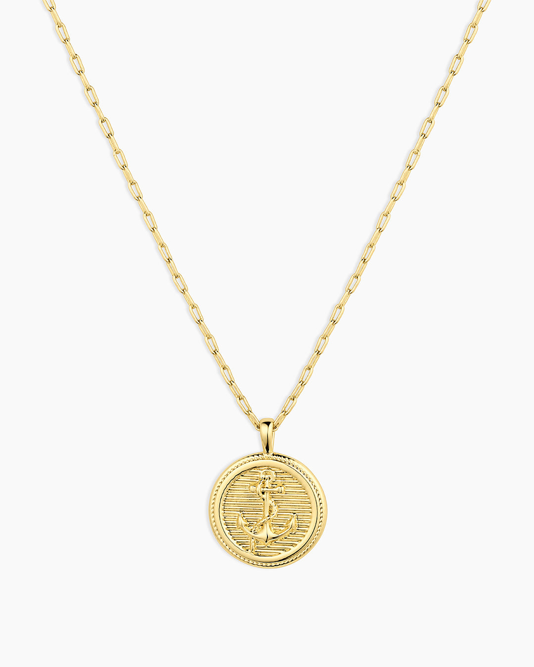 Anchor Coin Necklace || option::Gold Plated