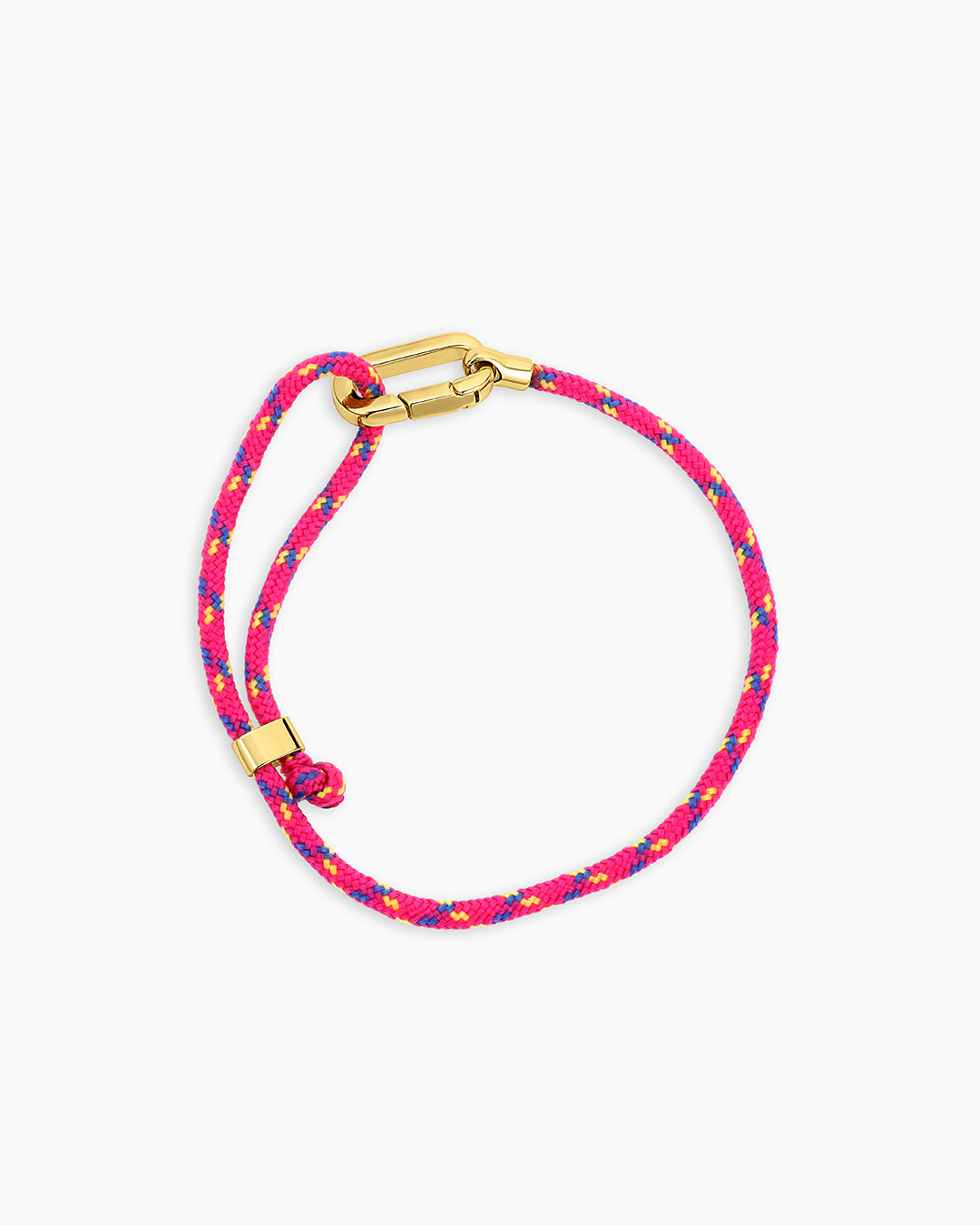 Link Paracord Bracelet || option::Gold Plated, Pink