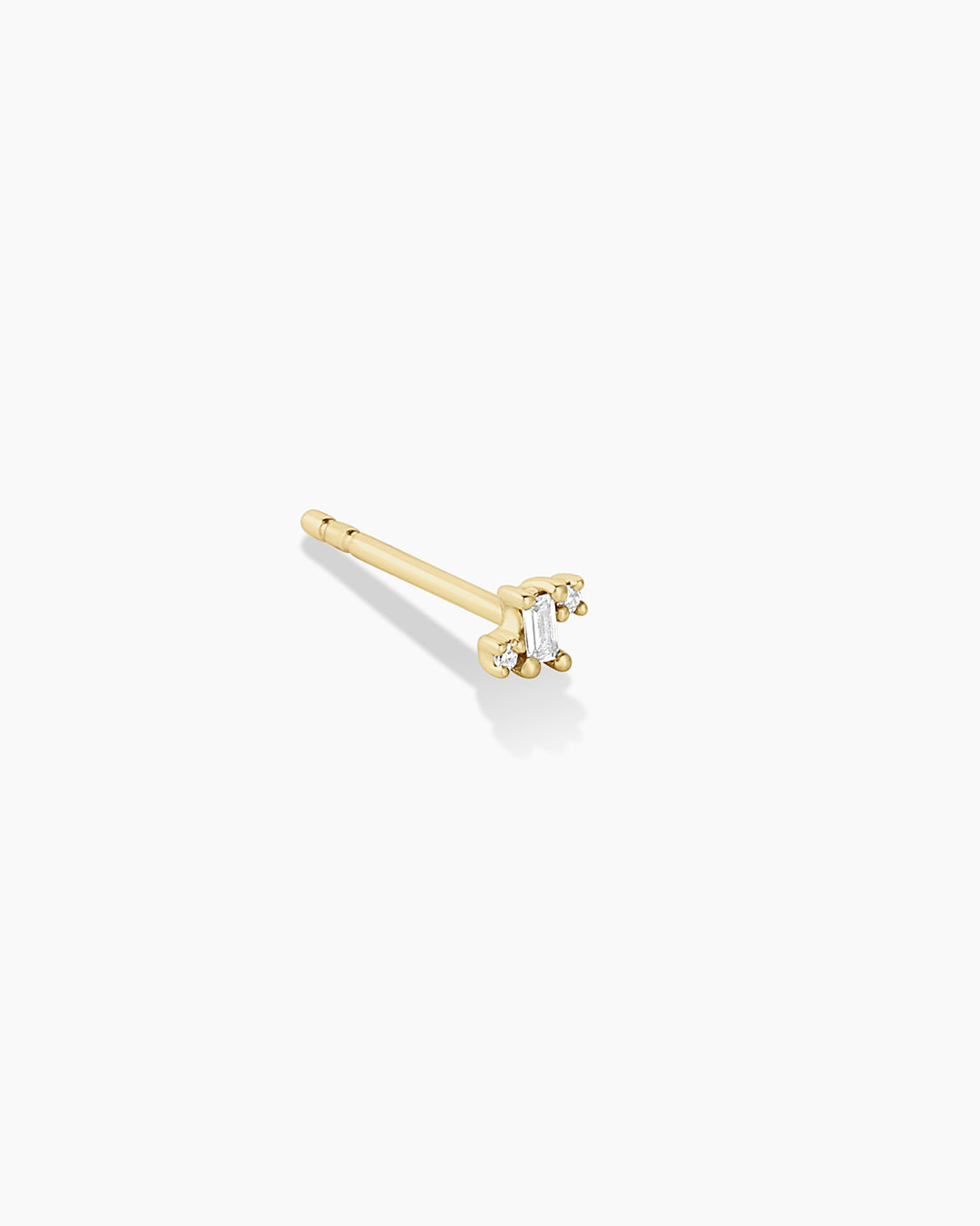 Diamond and White Sapphire Amara Cluster Studs || option::14k Solid Gold