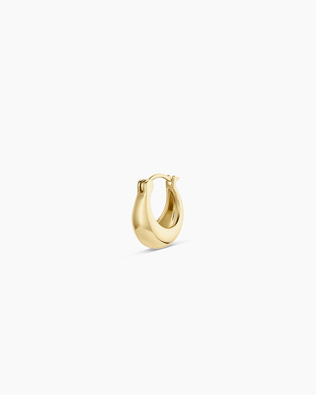 14k Gold Banks Huggies || option::14k Solid Gold