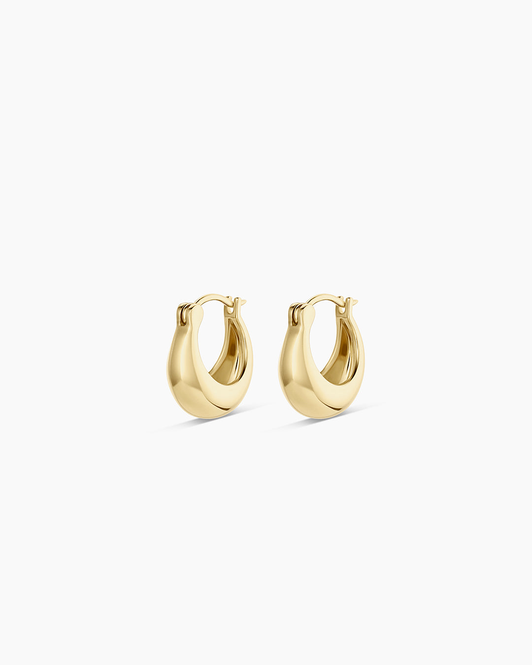 14k Gold Banks Huggies || option::14k Solid Gold