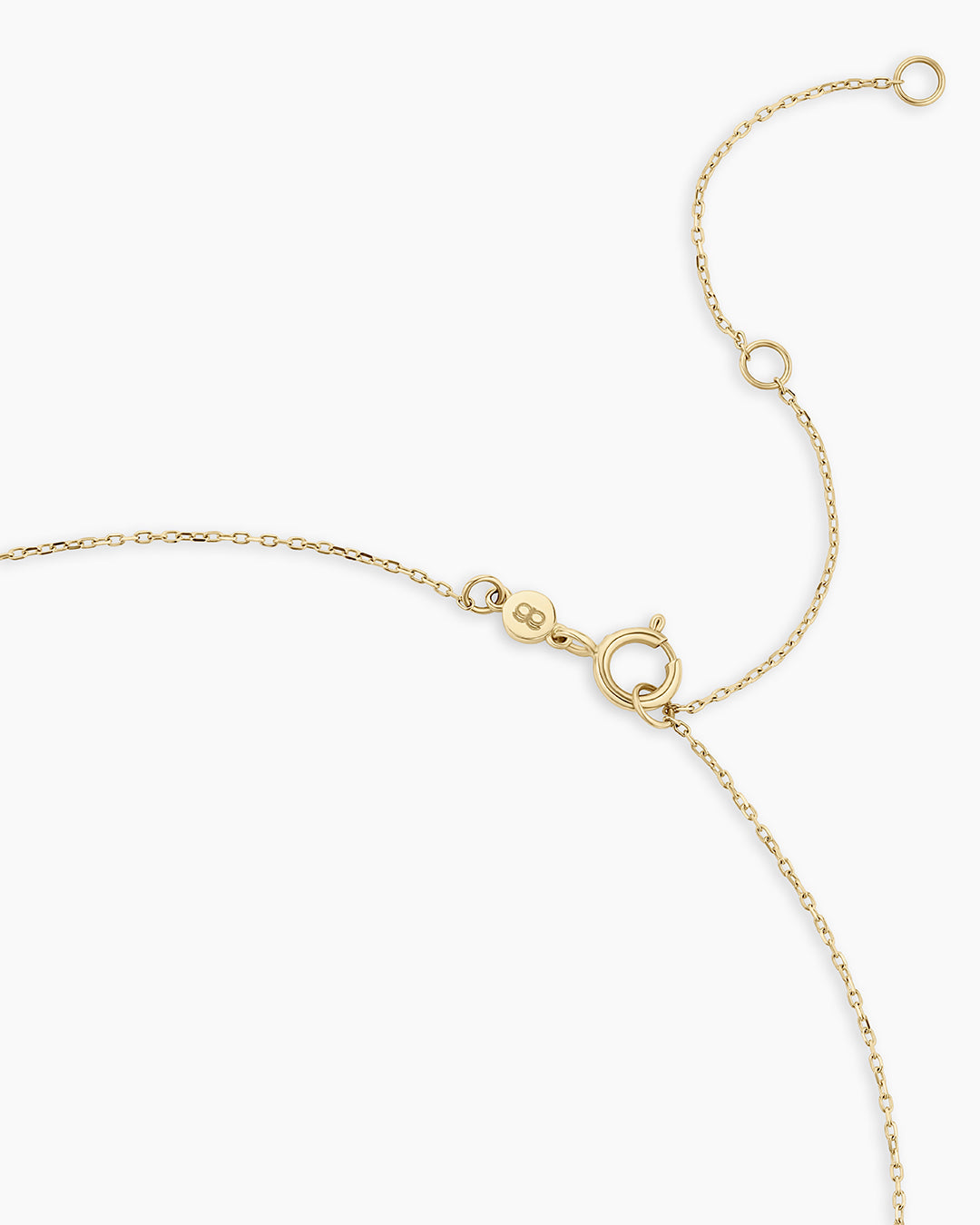 Diamond and White Sapphire Amara Trio Necklace || option::14k Solid Gold