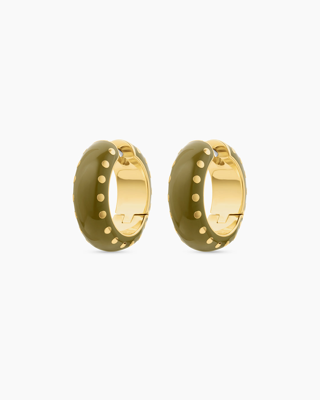 Asher Hoops || option::18k Gold Plated, Sage