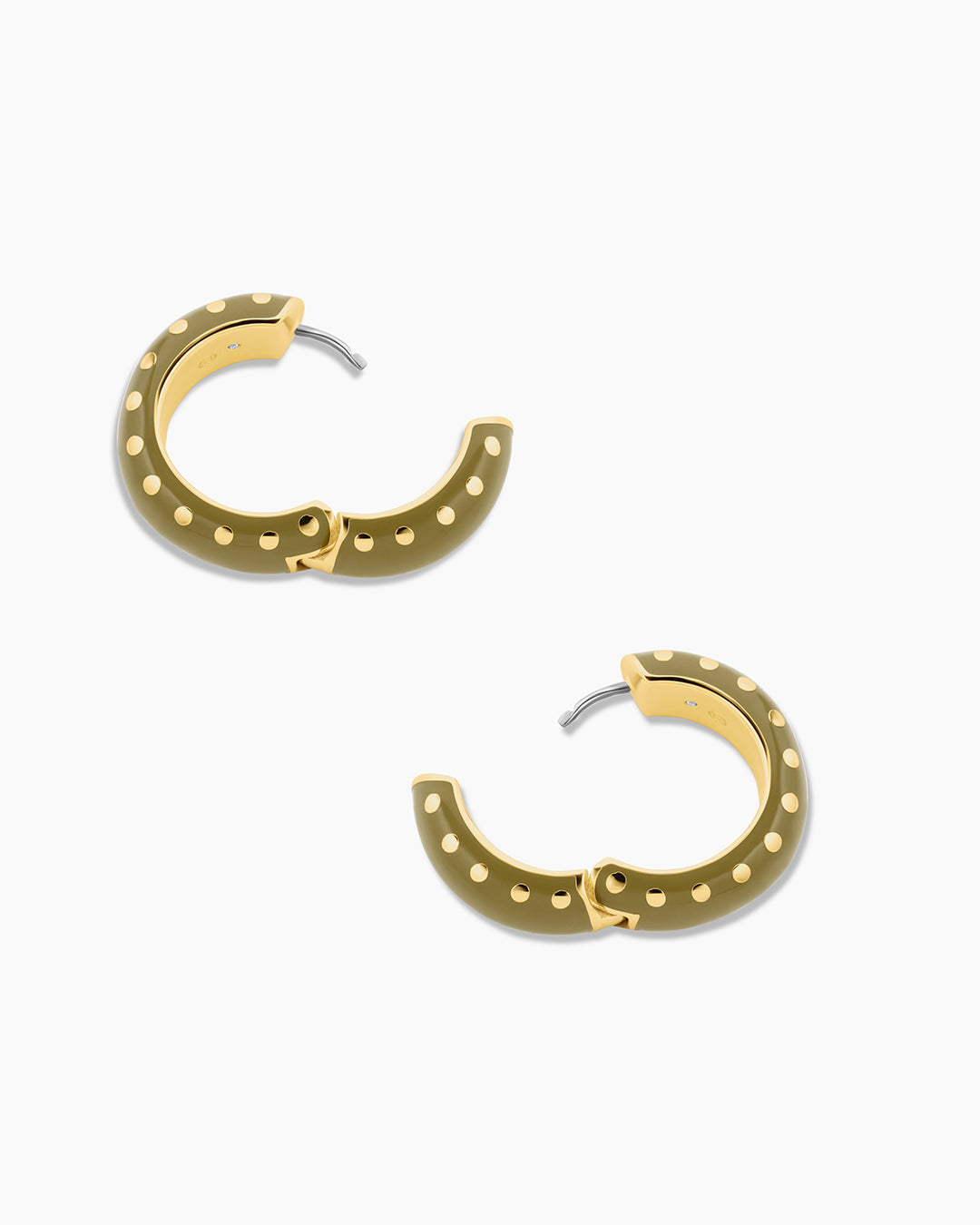 Asher Hoops || option::18k Gold Plated, Sage