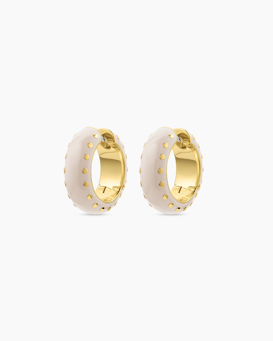 Asher Hoops || option::18k Gold Plated, Stone