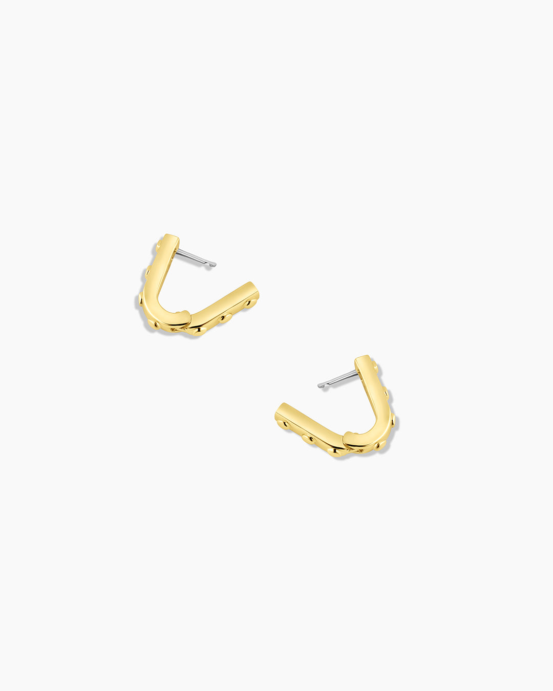 Asher Link Huggies || option::18k Gold Plated