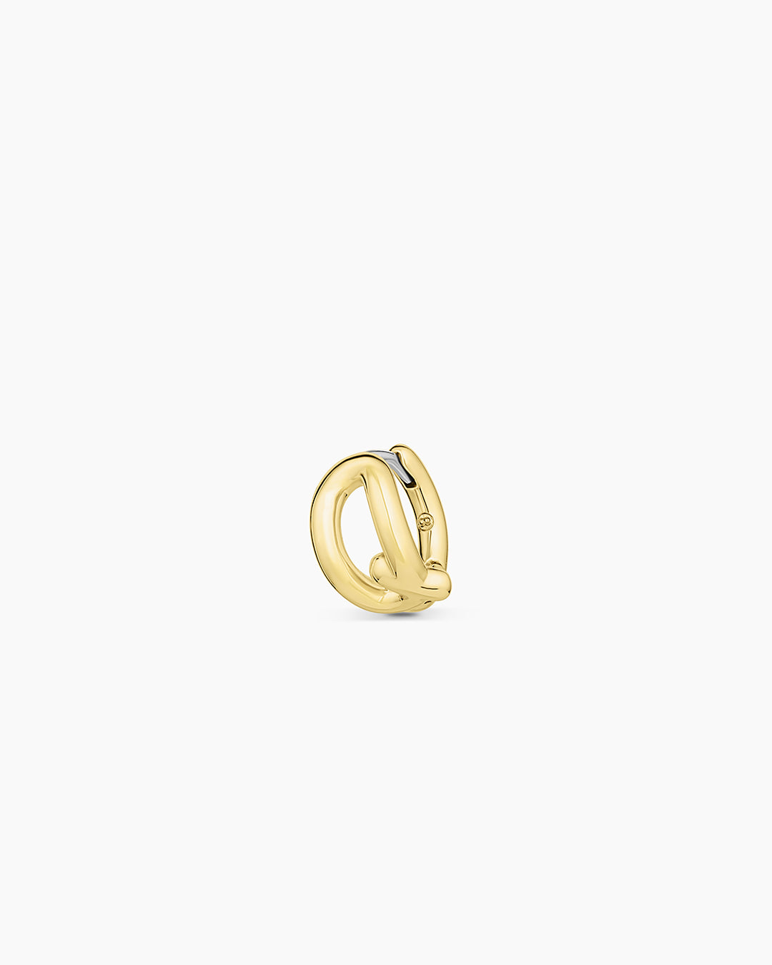 Alphabet Huggie || option::18k Gold Plated, Q