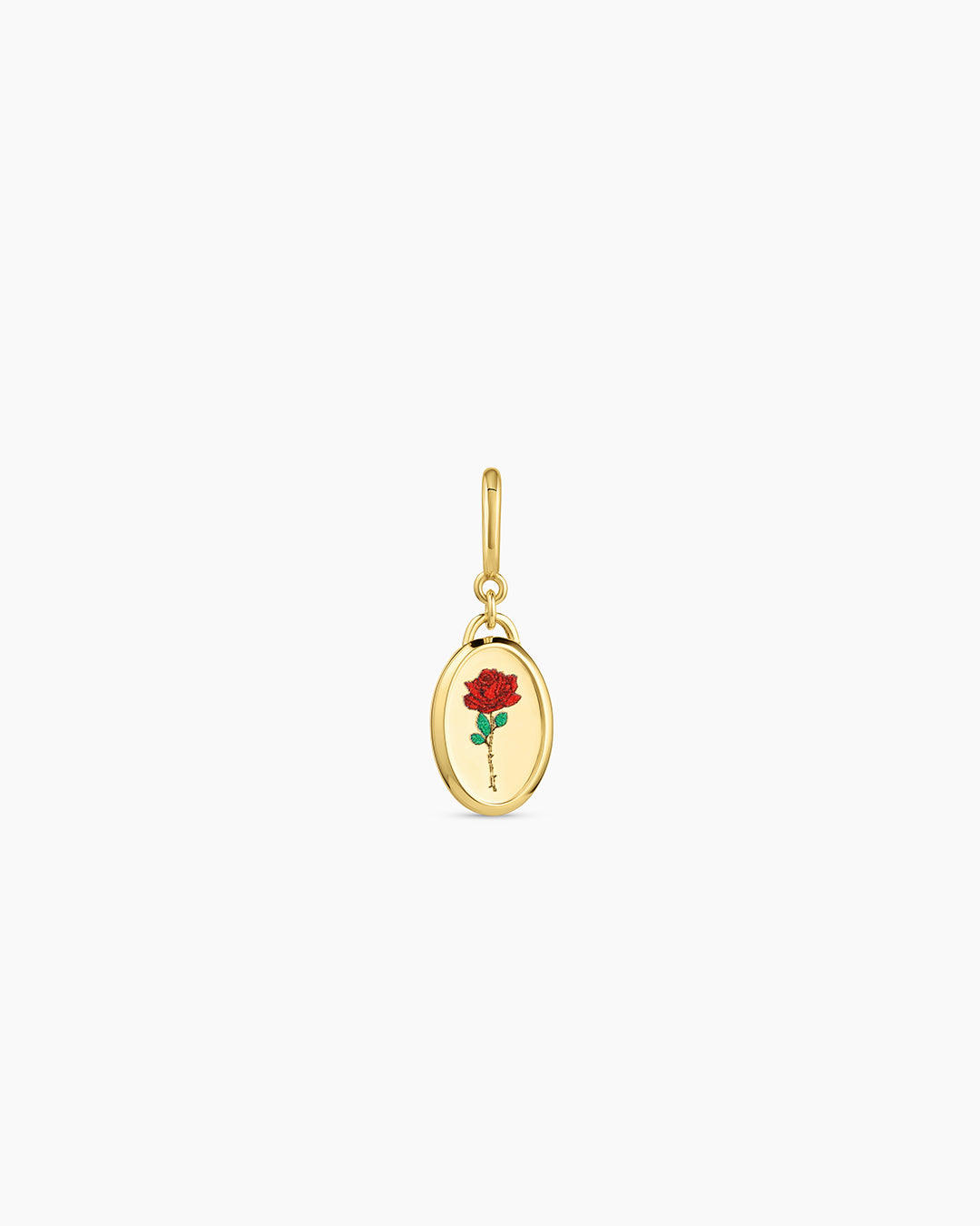 Rose Coin Parker Charm || option::18k Gold Plated