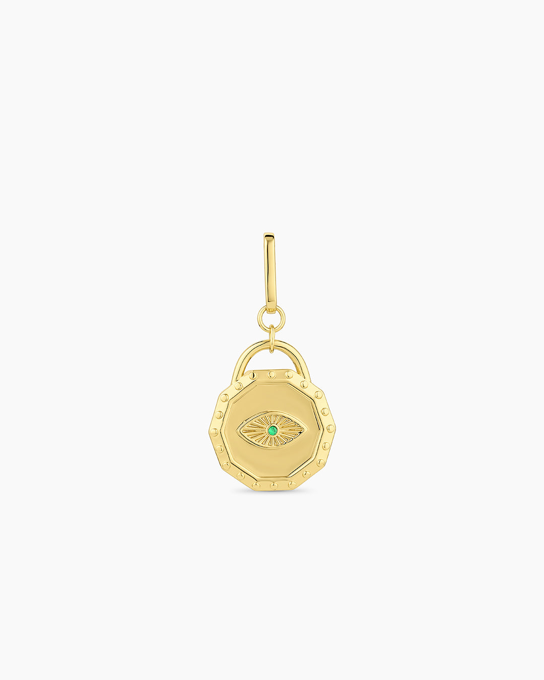 Evil Eye Coin Statement Charm || option::18k Gold Plated