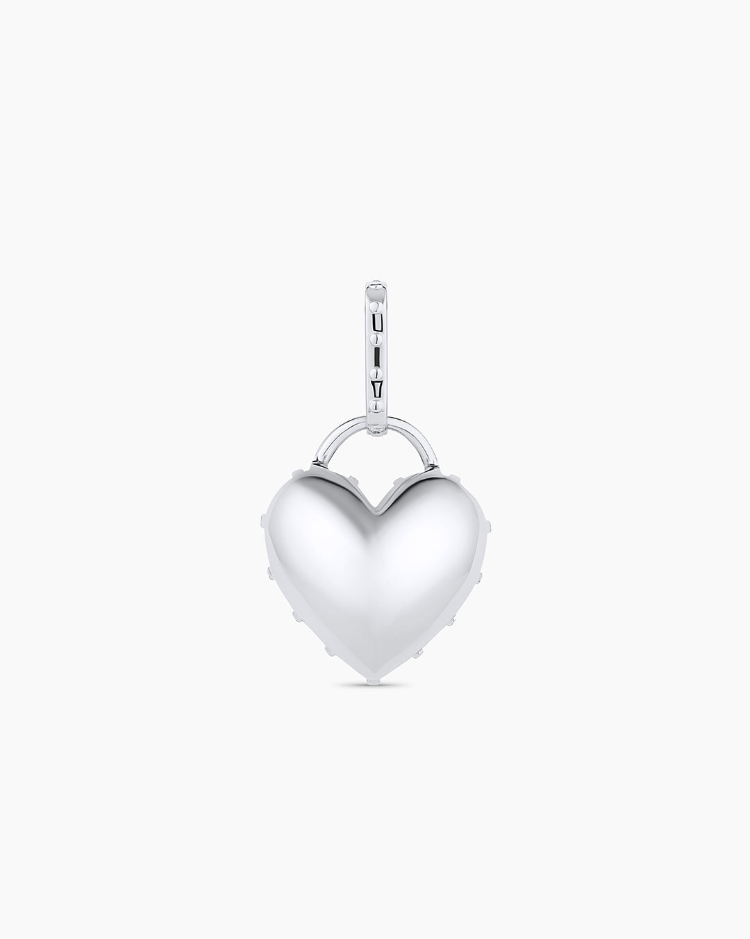 Heart Statement Charm || option::Silver Plated