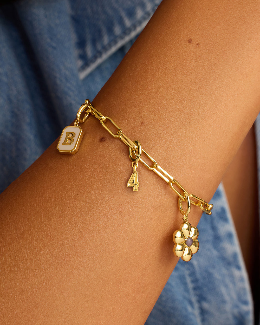 Varsity Sports Parker Charm || option::18k Gold Plated, 4