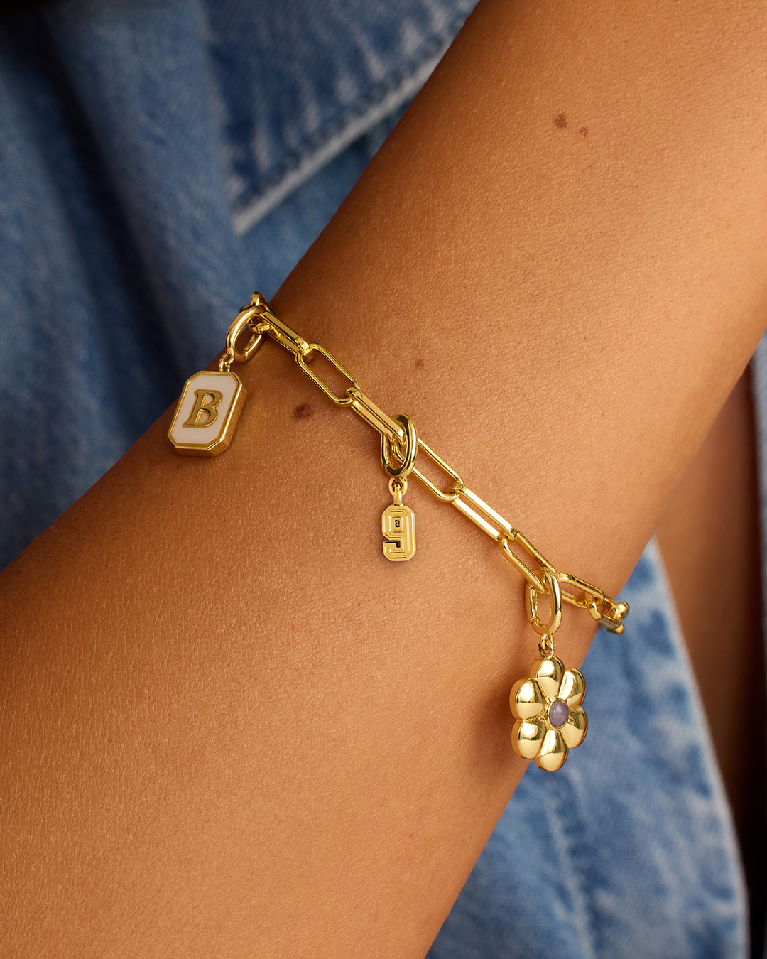 Varsity Sports Parker Charm || option::18k Gold Plated, 9